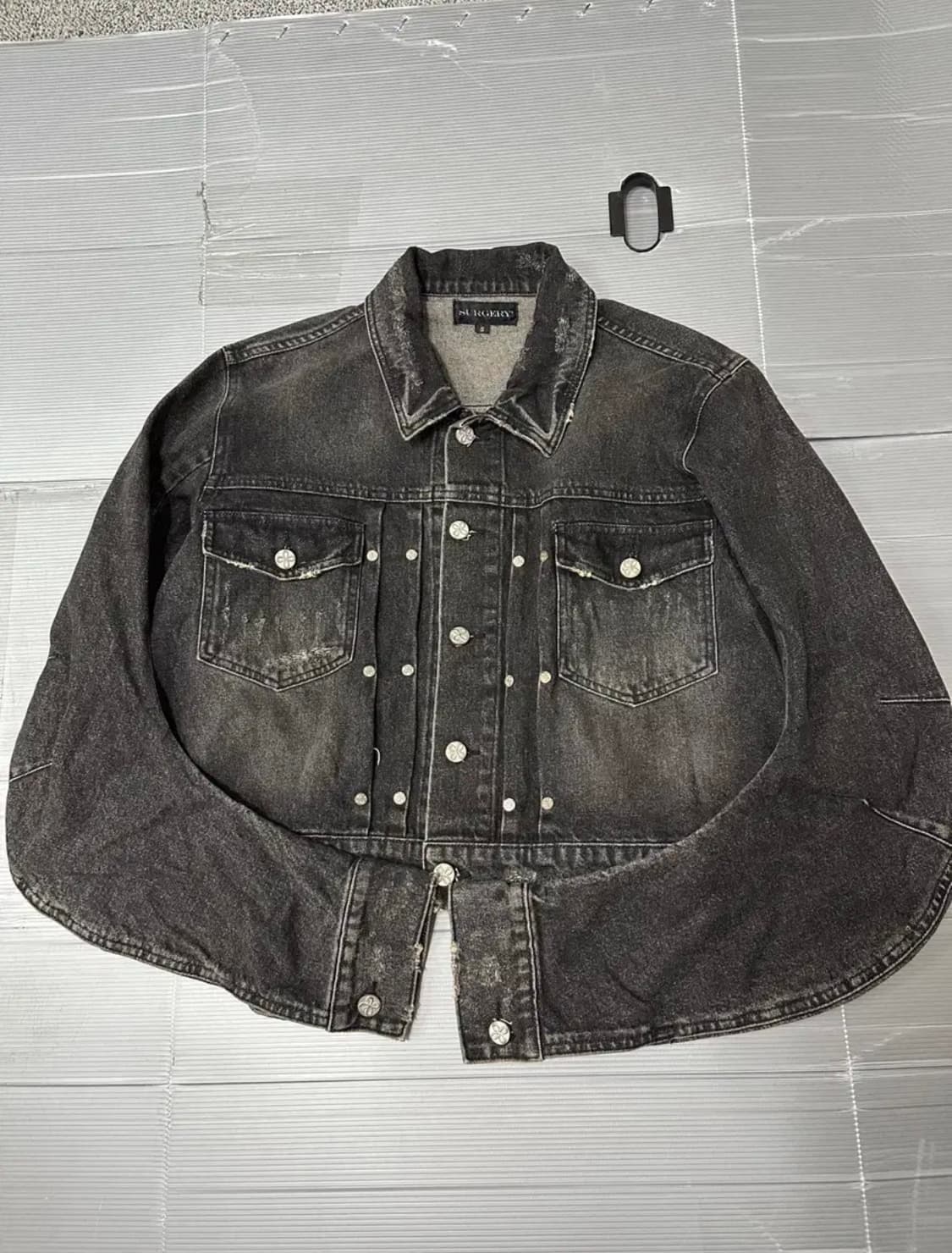 써저리 데님 트러커 자켓 블랙 S 상품이미지1