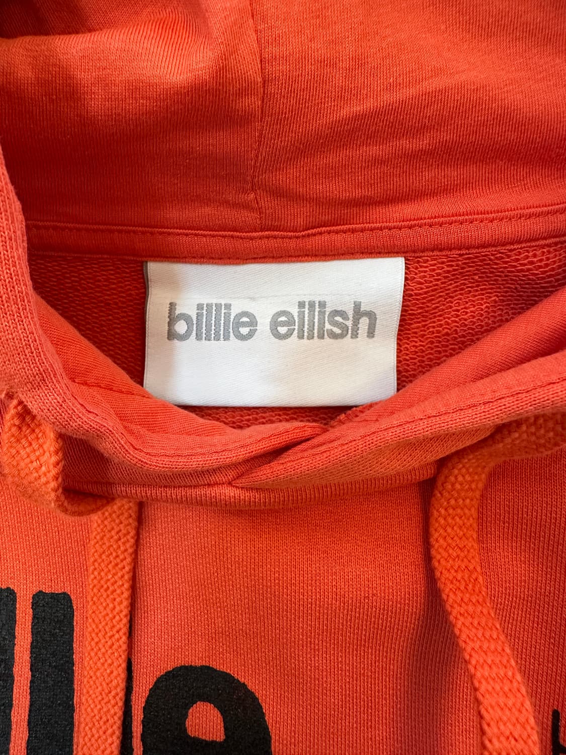Billie eliish 오렌지 프린팅 후드티 상품이미지3