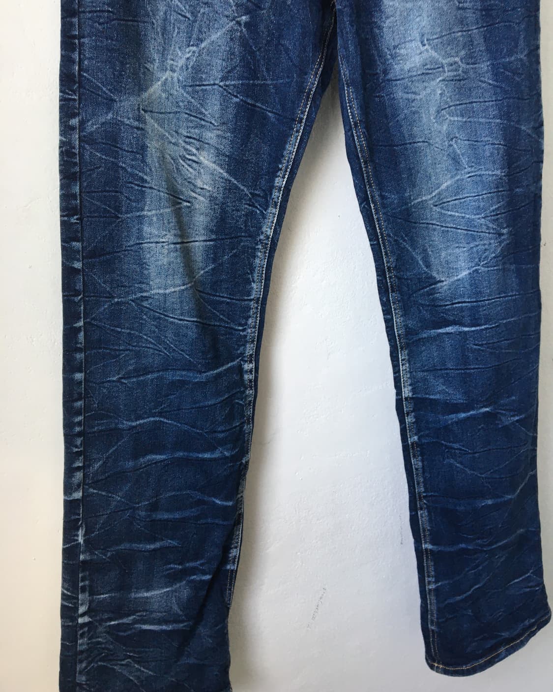 Back lettering patch point washing denim 상품이미지8