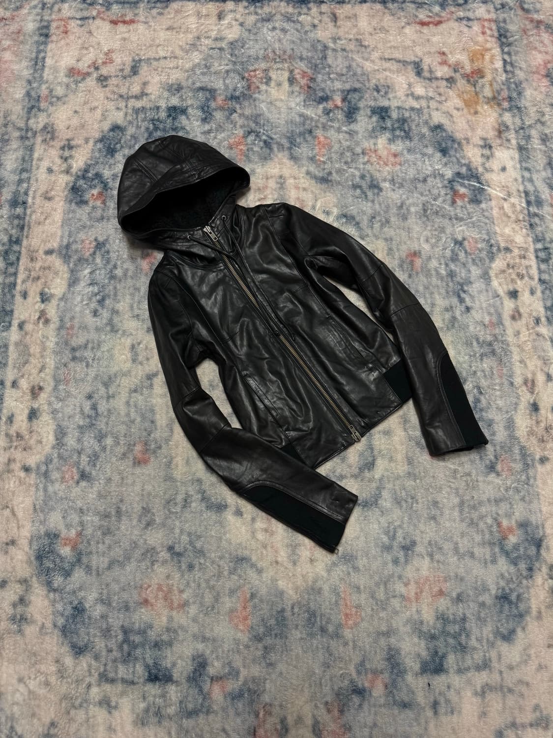 Moussy 00s lamb skin hood jacket 상품이미지1