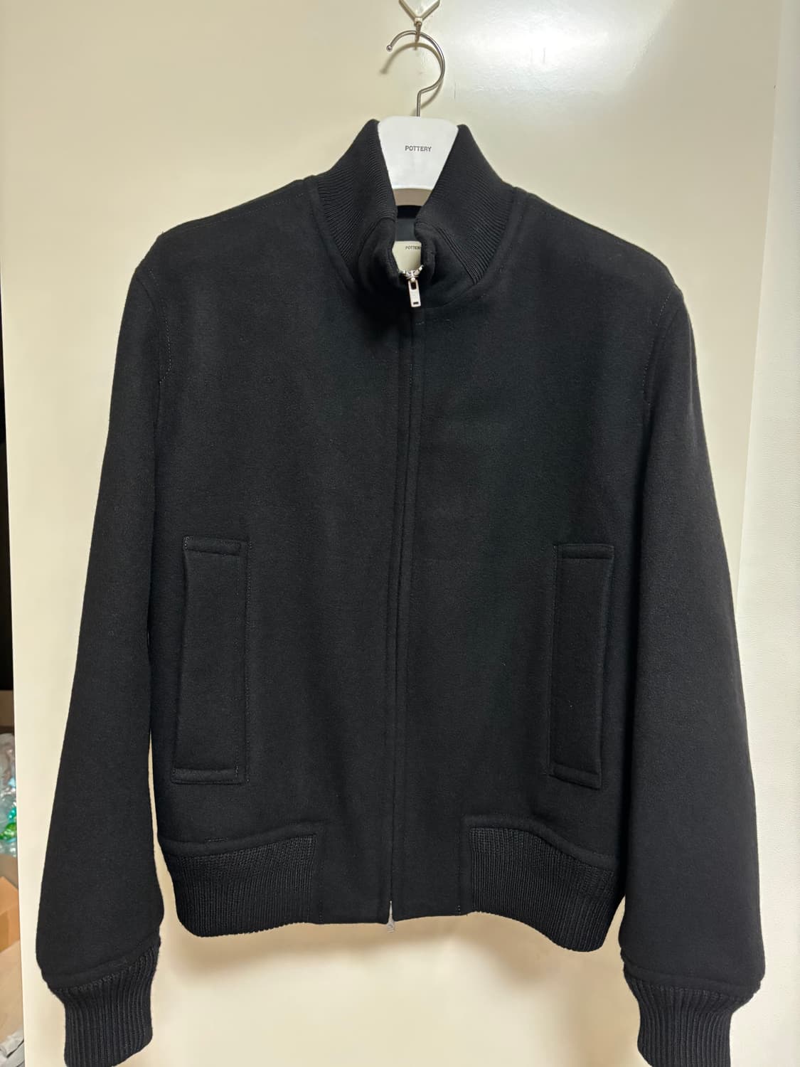 포터리 25fw 멜톤 울 덱자켓 2사이즈 블랙 상품이미지1