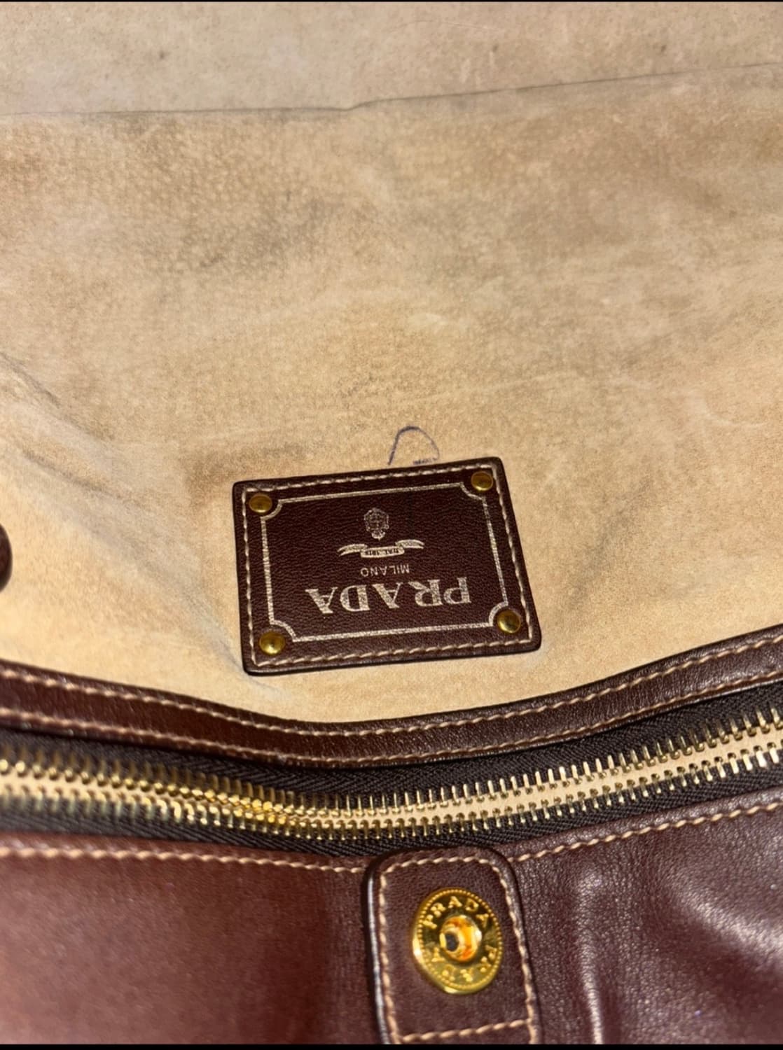 프라다 브라운 투웨이 레더백 상품이미지8