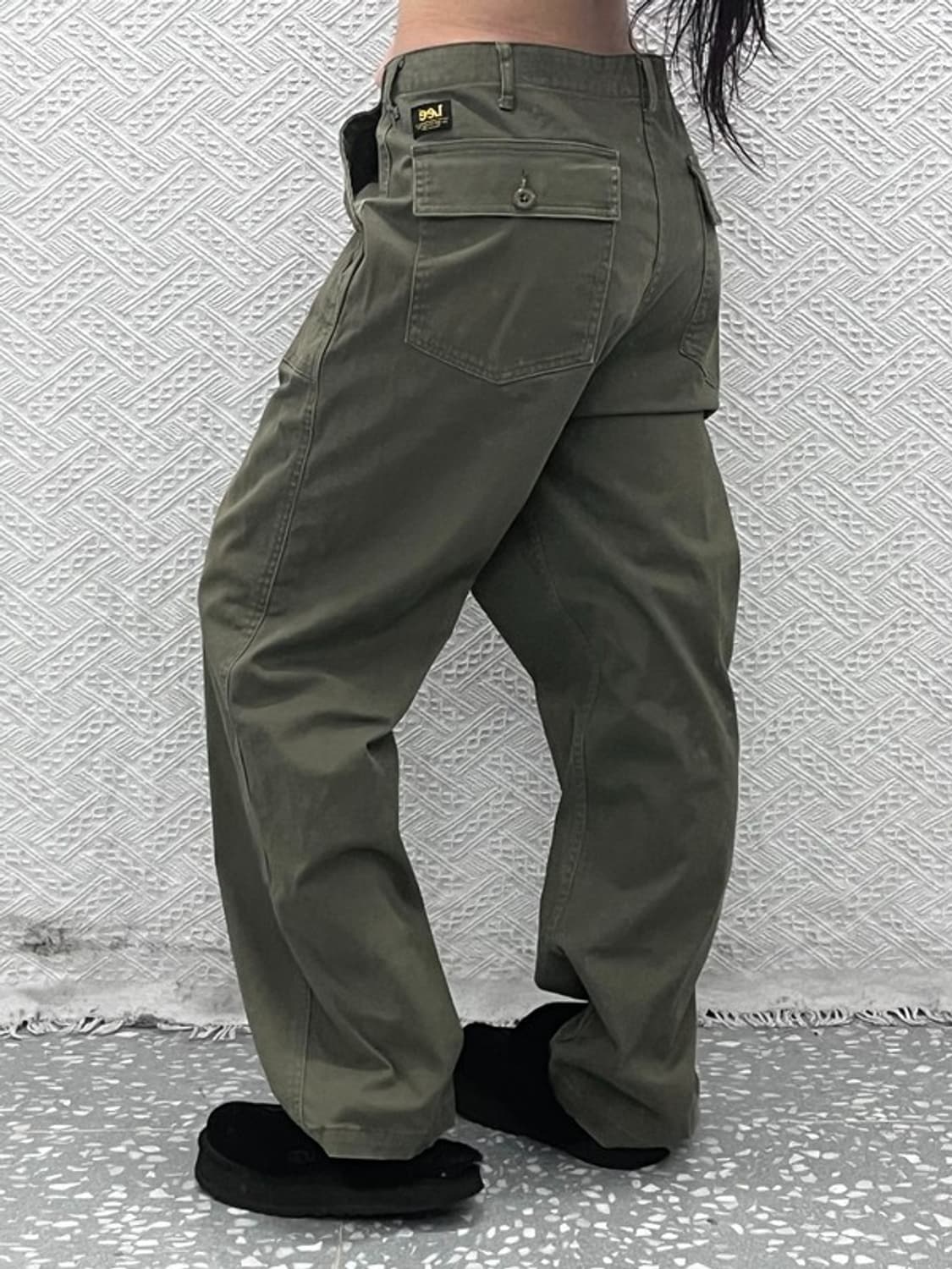 LEE 리 밀리터리 사파리 말차카키 코튼팬츠 면바지 XL C10564 상품이미지2