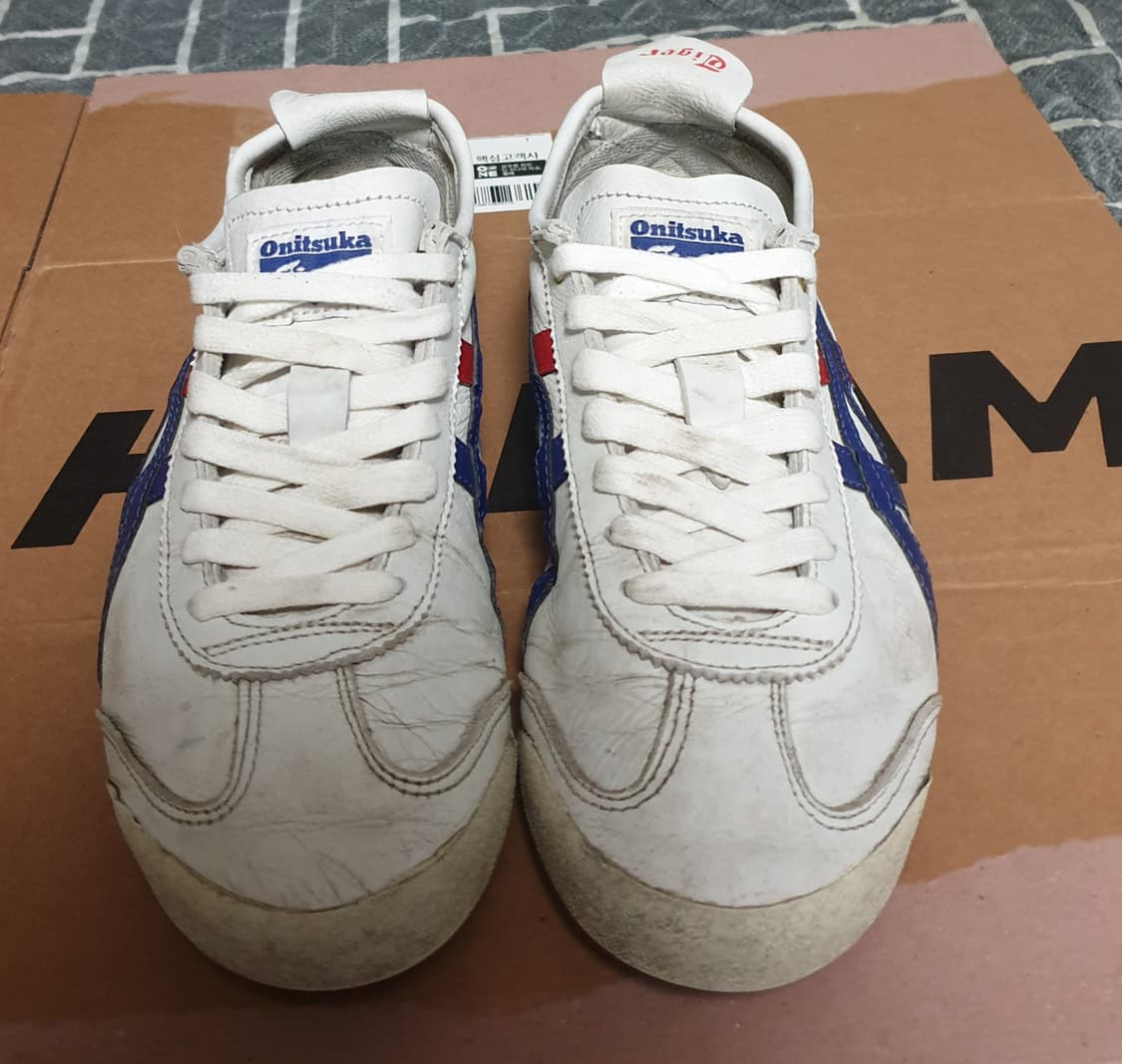 오니츠카타이거 멕시코66 화이트 다크블루 (255) 상품이미지1
