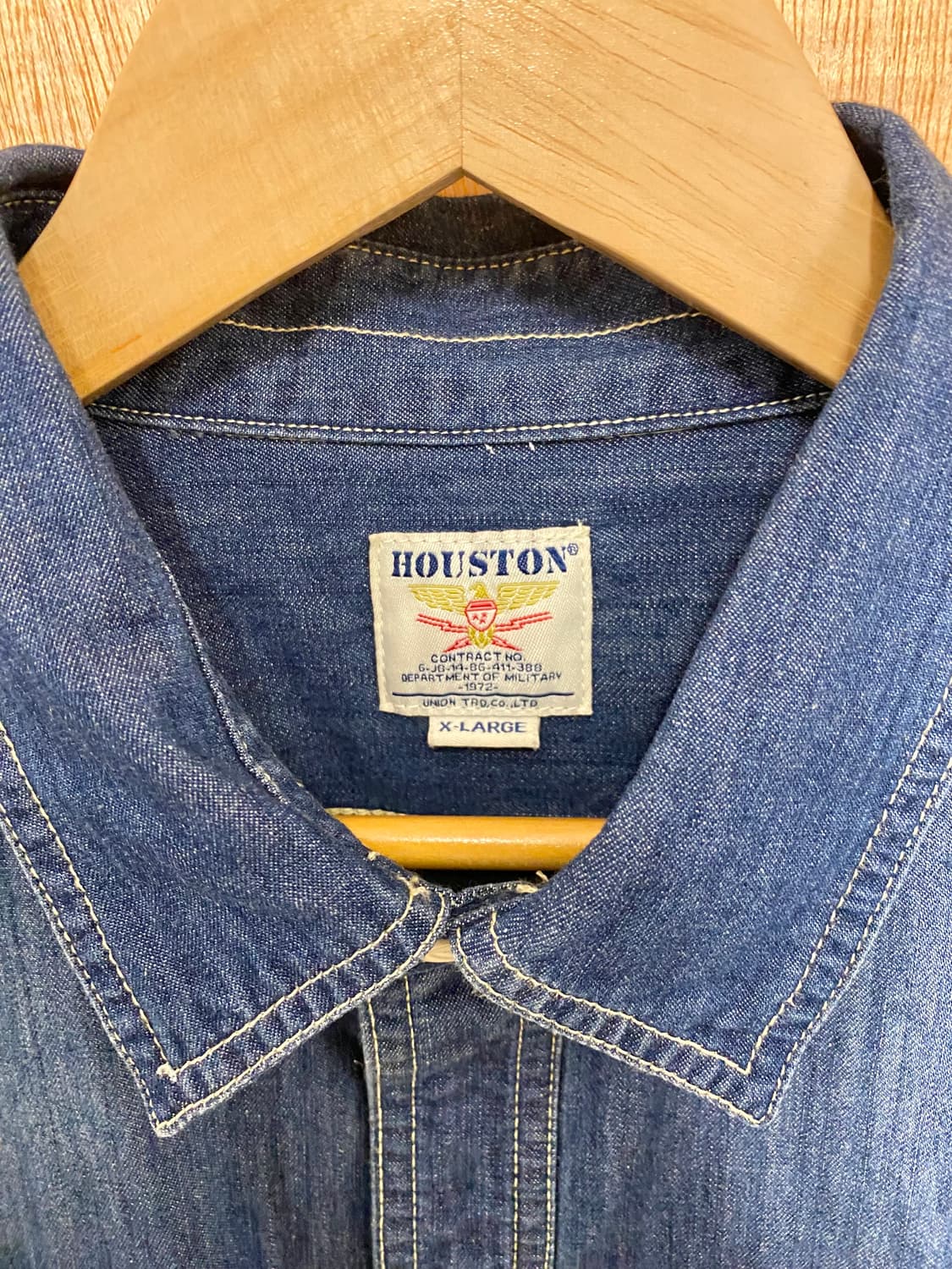 HOUSTON denim shirts 휴스턴 재팬 데님 워크셔츠 상품이미지6