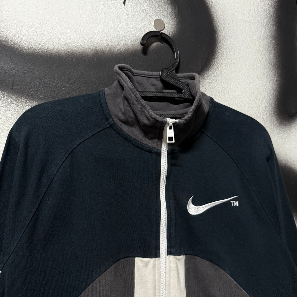 나이키 배색 빅 스우시 코튼 집업 져지 저지 자켓 상품이미지3