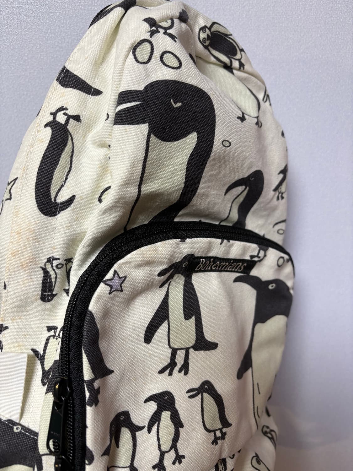 bohemians 와글와글 펭귄 백팩 가방 모리걸 일본 빈티지 코디 도트 상품이미지4