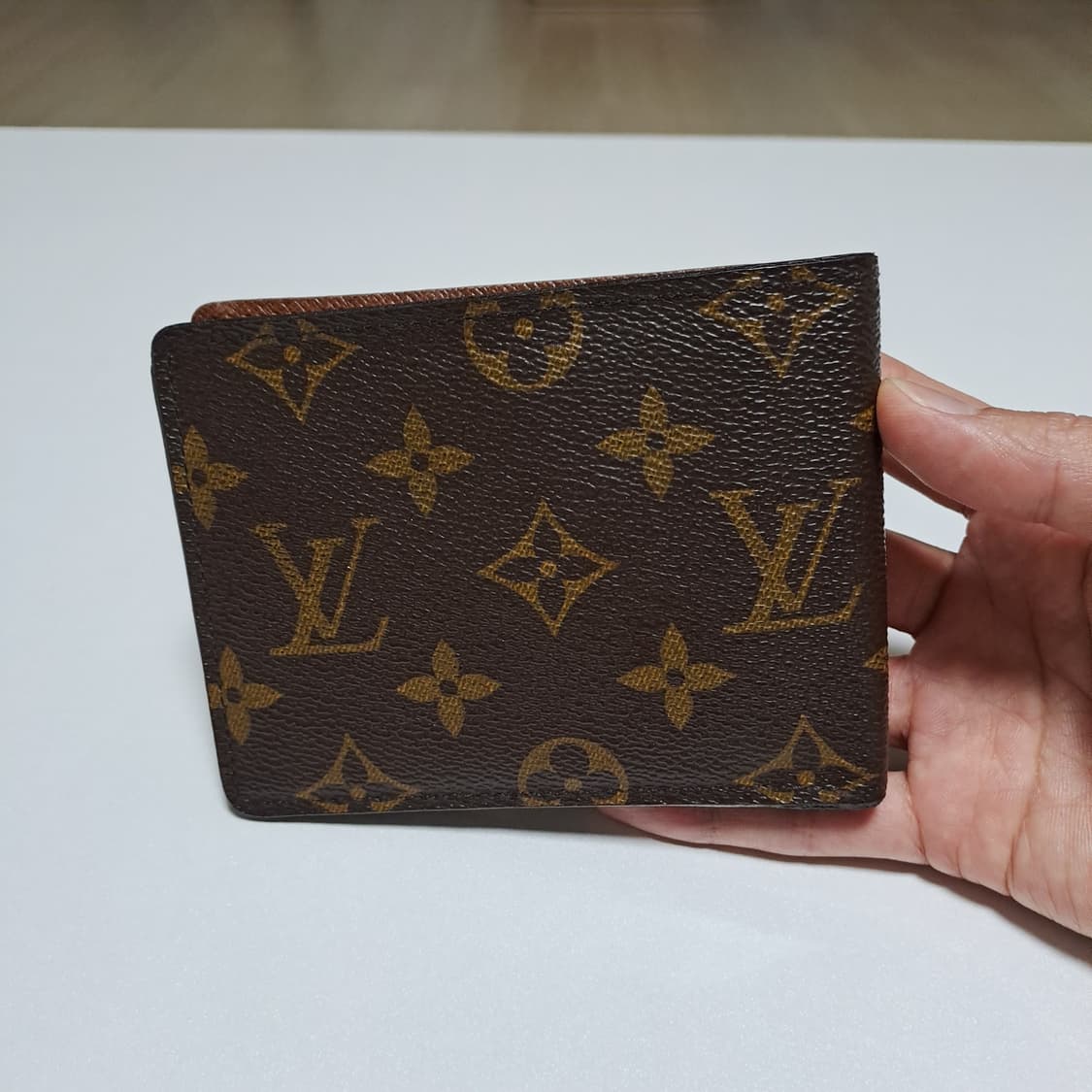 [100%/정품] 루이비통 모노그램 멀티플 반지갑 브라운, 루이비통지갑 상품이미지3