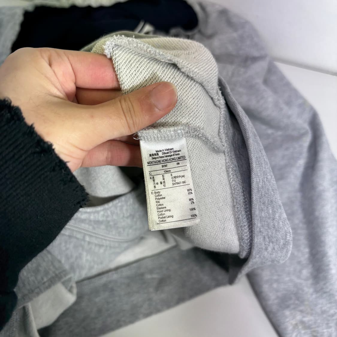 XL 라코스테 그레이 스몰로고 후드집업 상품이미지6