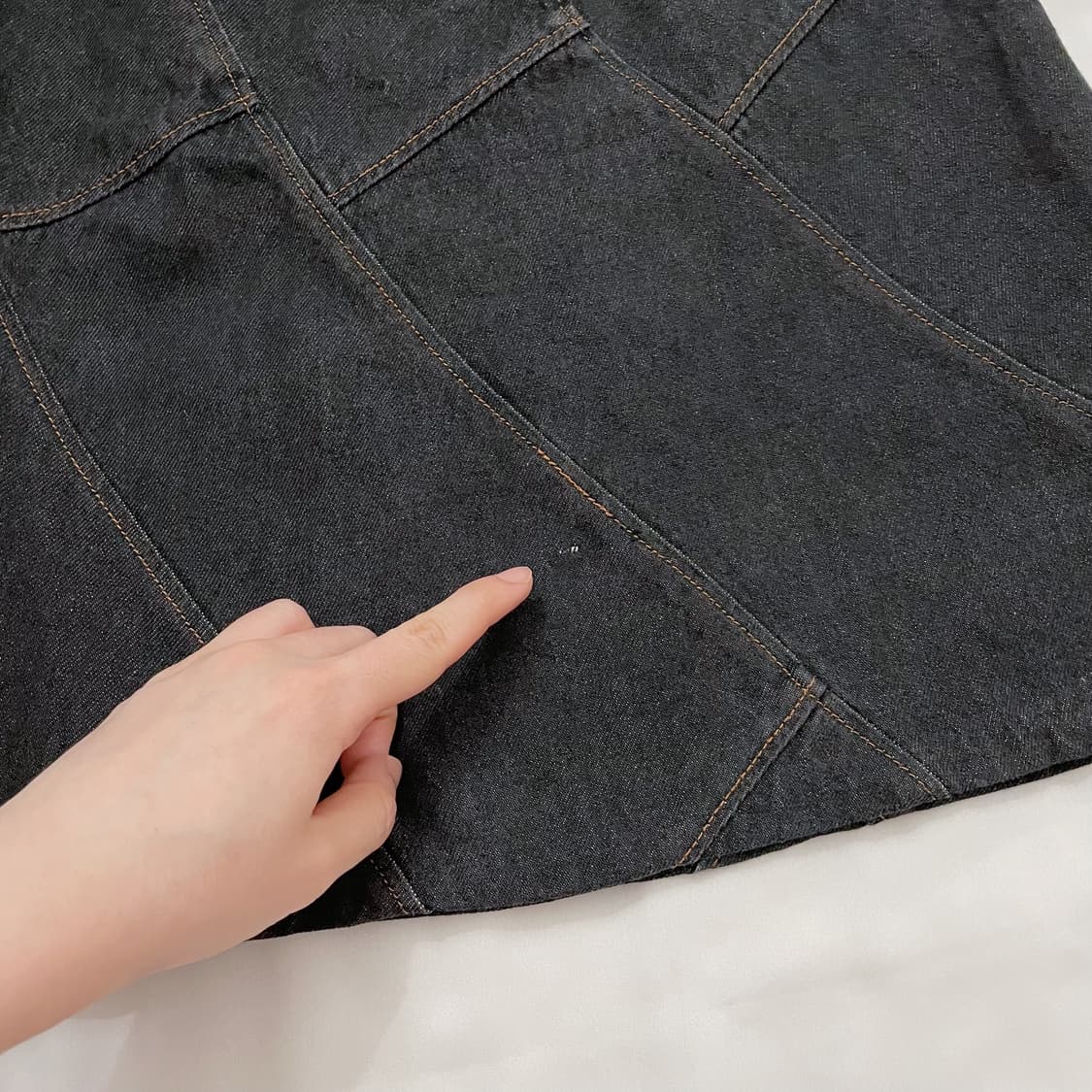 Denim midi skirt 상품이미지3