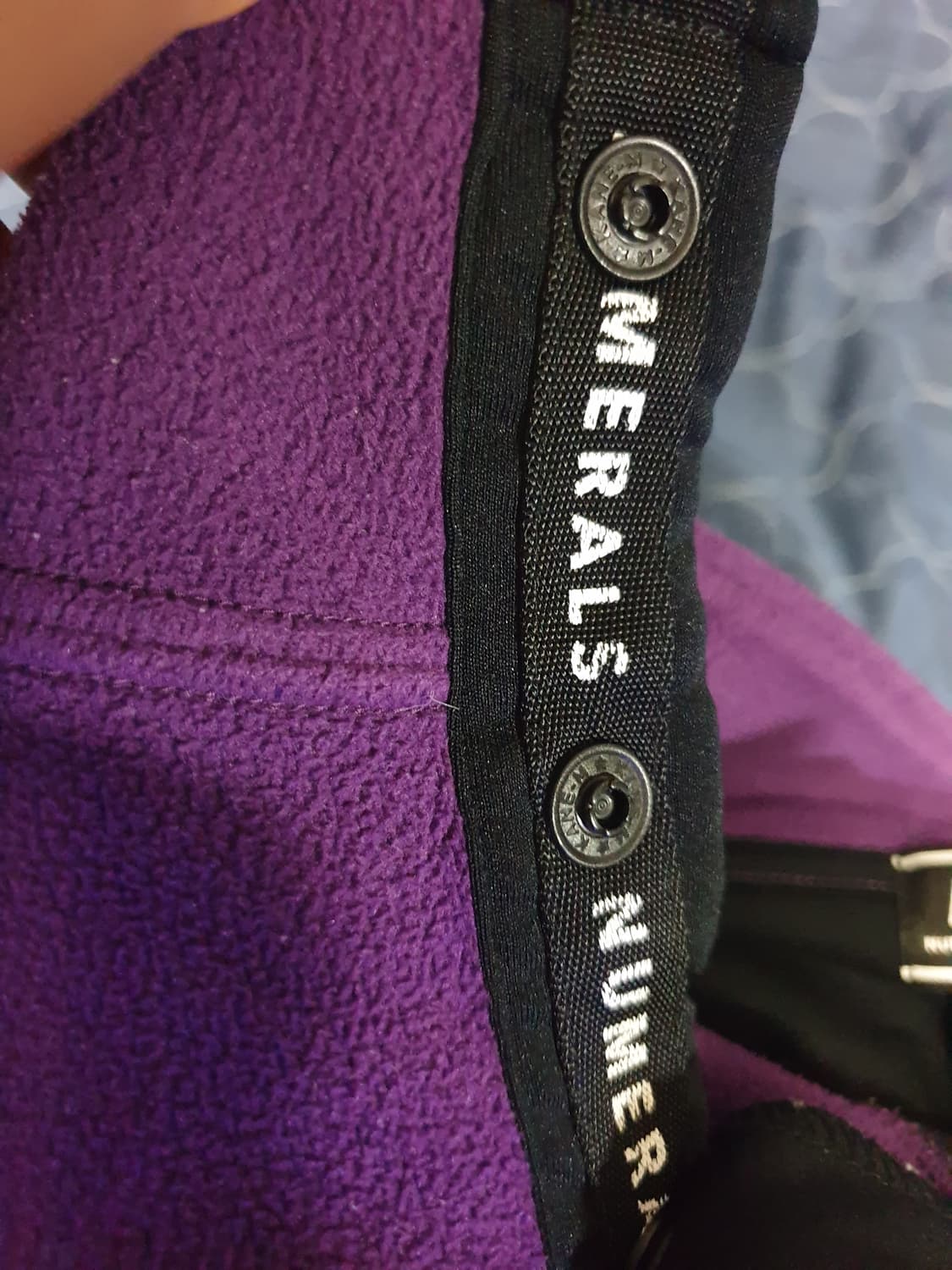 NUMERALS 하프 스냅버튼 플리스 자켓 퍼플 (M) 상품이미지3