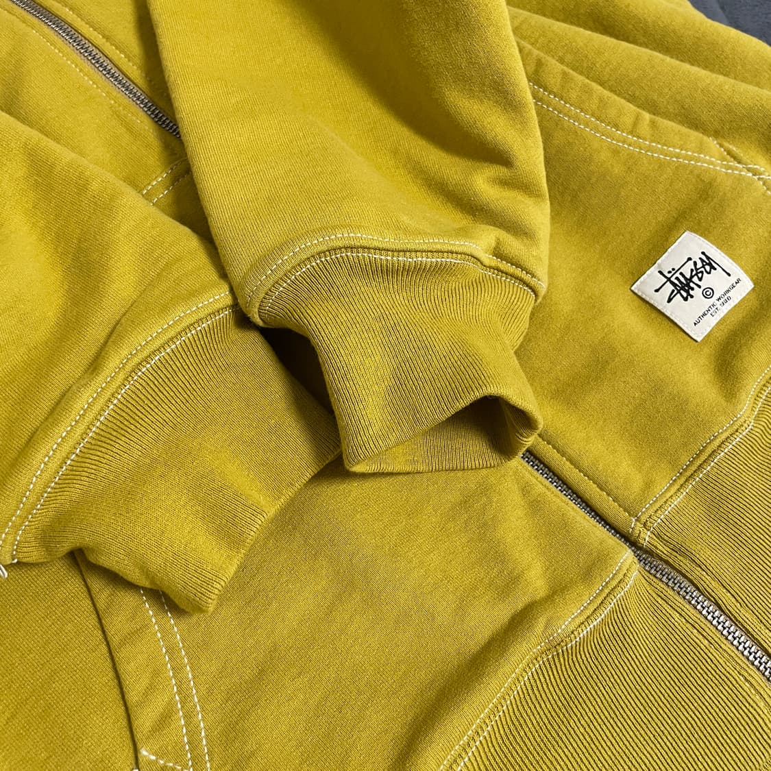 스투시 더블 페이스 라벨 후드집업 S 상품이미지4