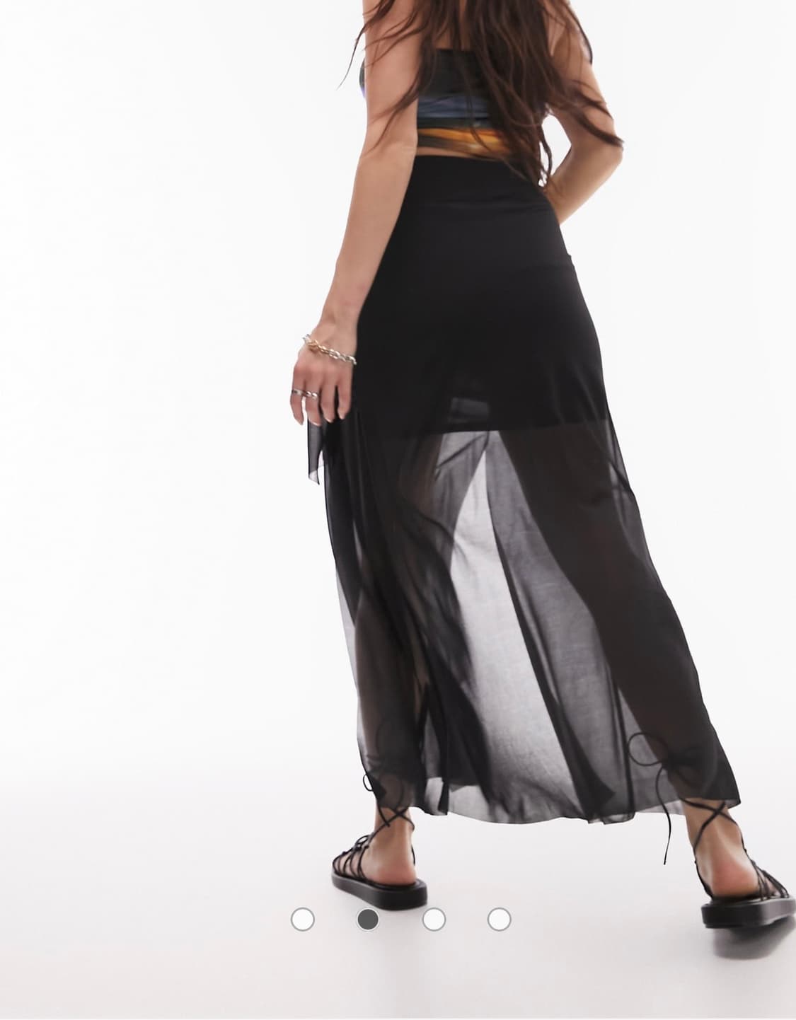 탑샵 맥시 시스루 스커트 상품이미지3