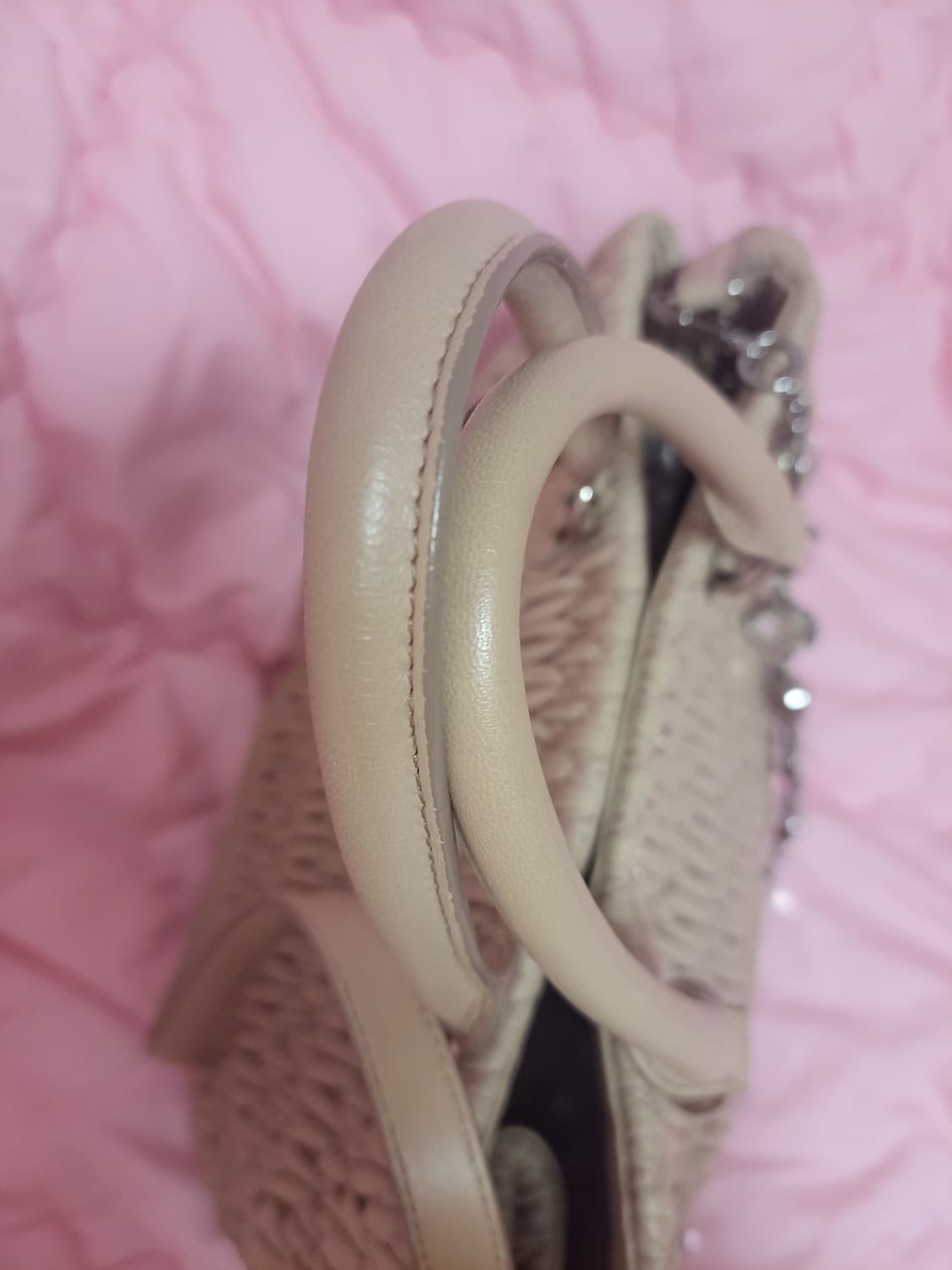 정품)급처상태좋음!미우미우 마틀라쎄나파크리스탈2way사첼토트크로스백가방 상품이미지8