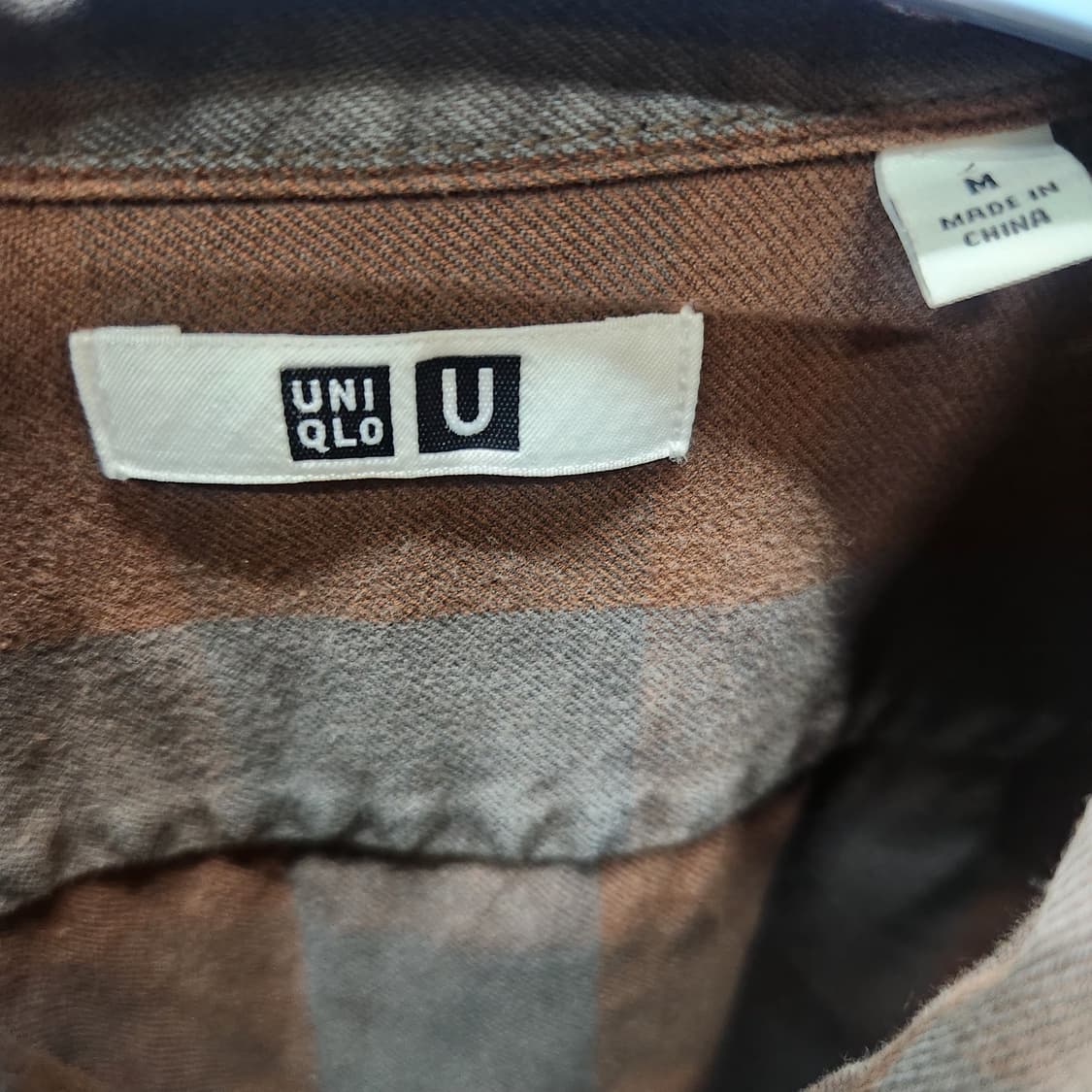 유니클로U 플란넬 체크 원포켓 셔츠 M(M) 상품이미지5