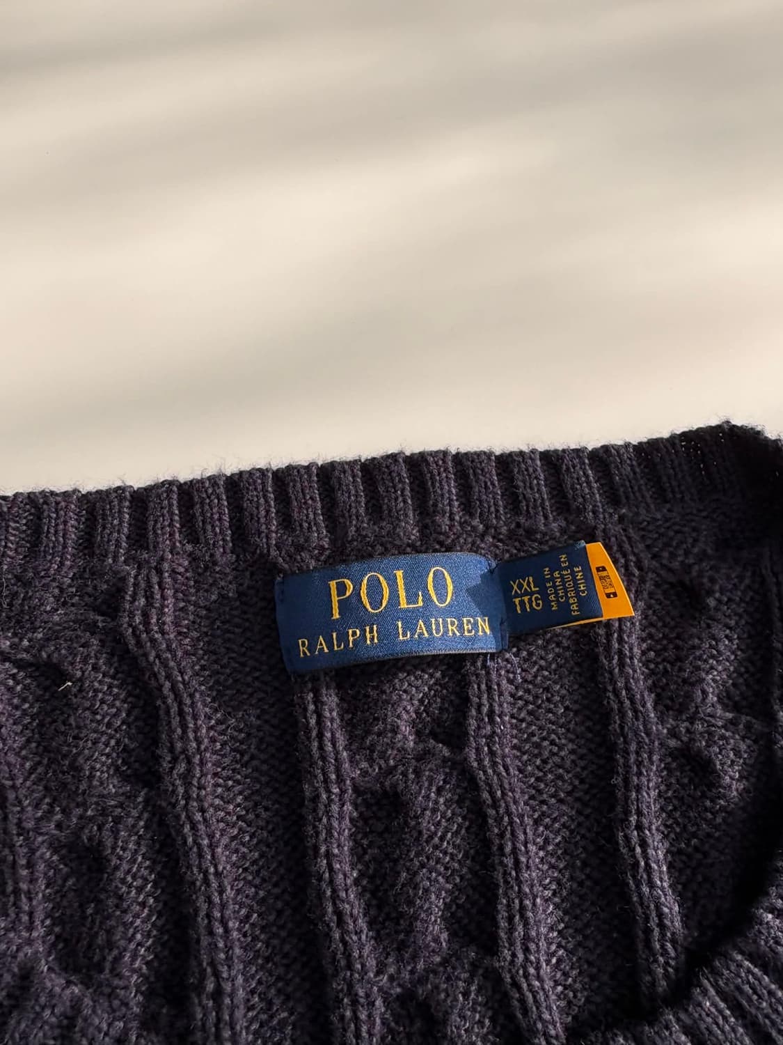 [XXL] 폴로 랄프로렌 네이비 코튼 케이블 니트 스웨터 상품이미지4