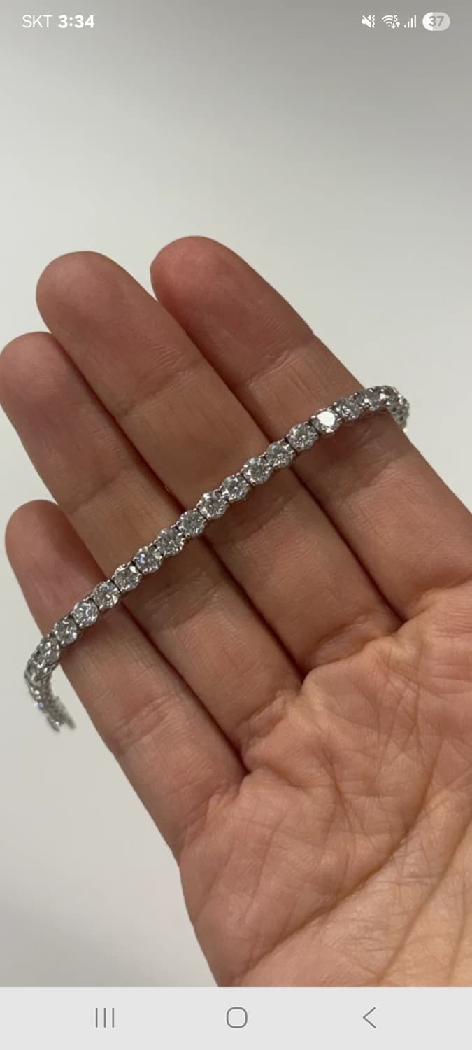 18k 3부랩다이아테니스팔찌 19.5cm 상품이미지1