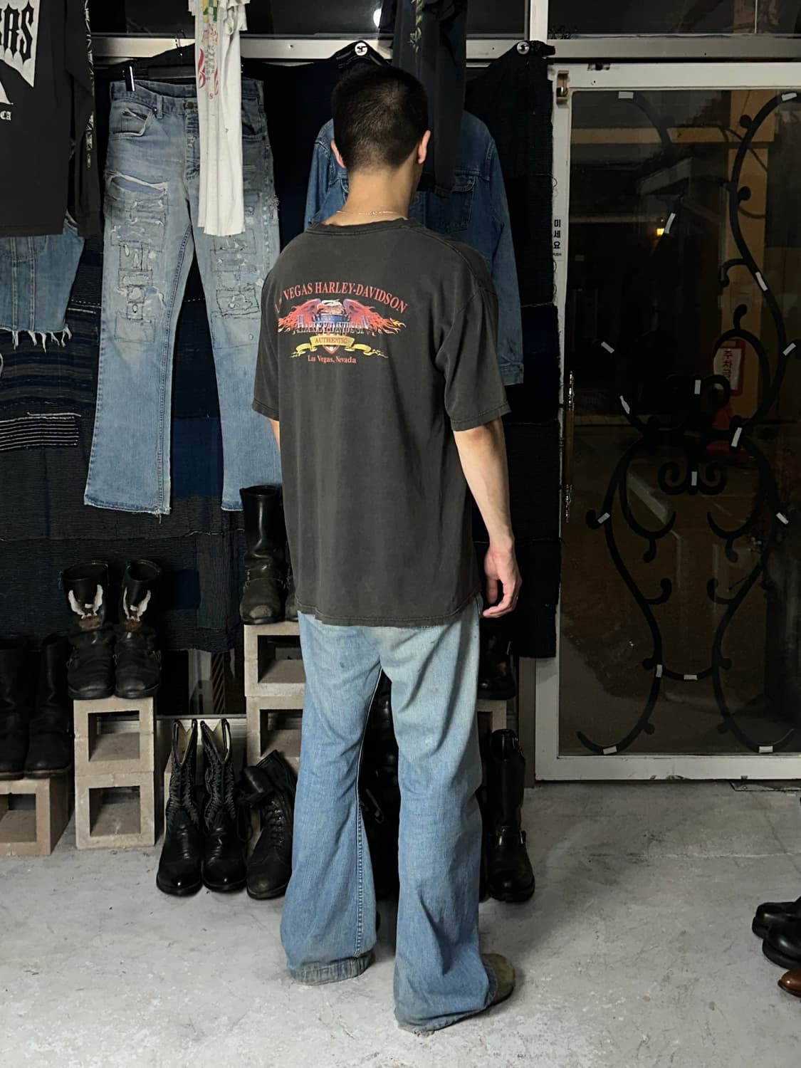 90's USA Made 할리 데이비슨 티셔츠 빈티지 할리티 하드 페이드 상품이미지10