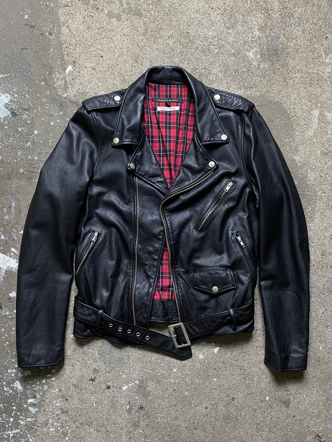 빈티지 레더 라이더 자켓 남자 라이더 소가죽 라이더 상품이미지1