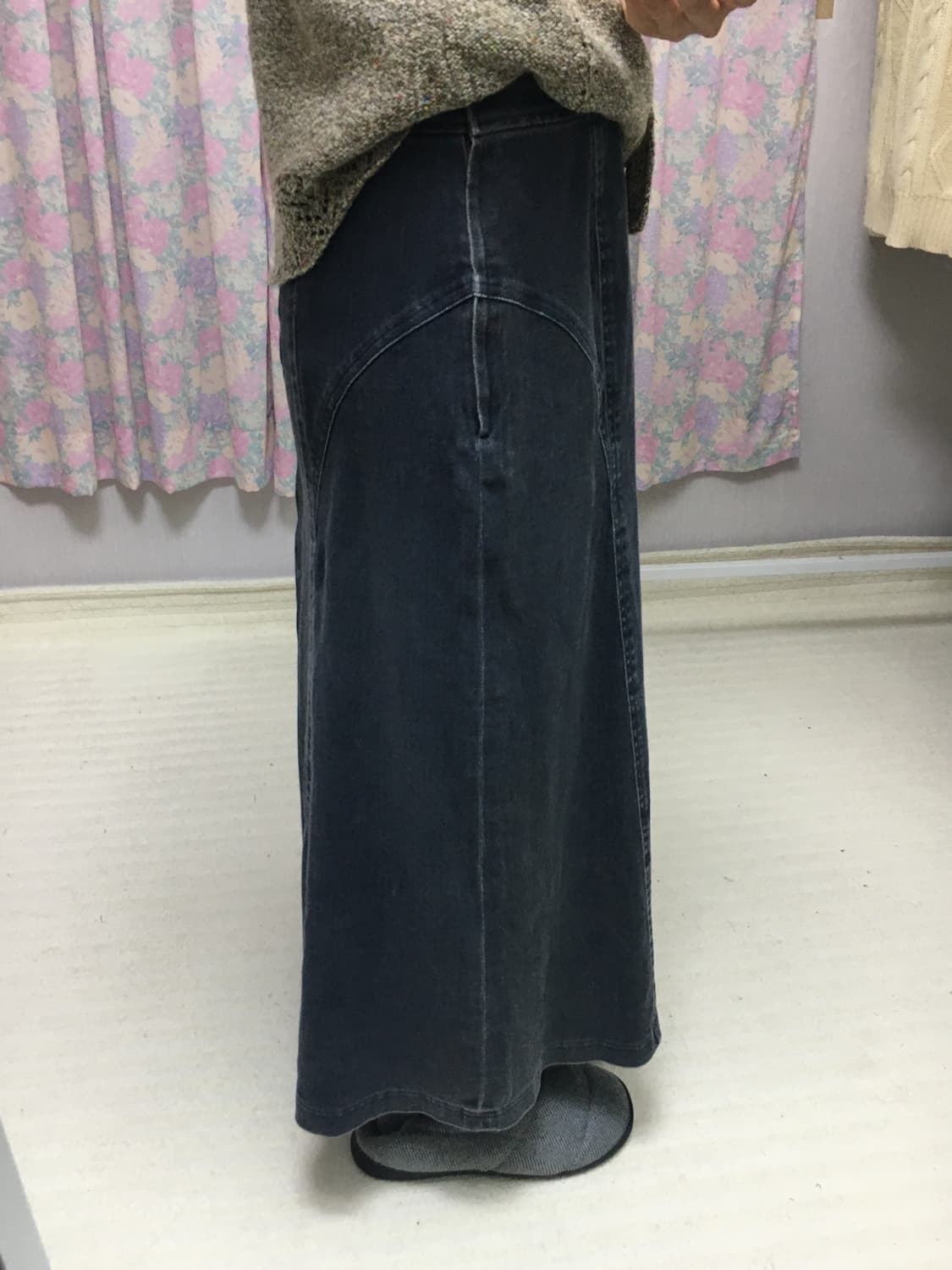 다크그레이 데님 스커트 상품이미지6