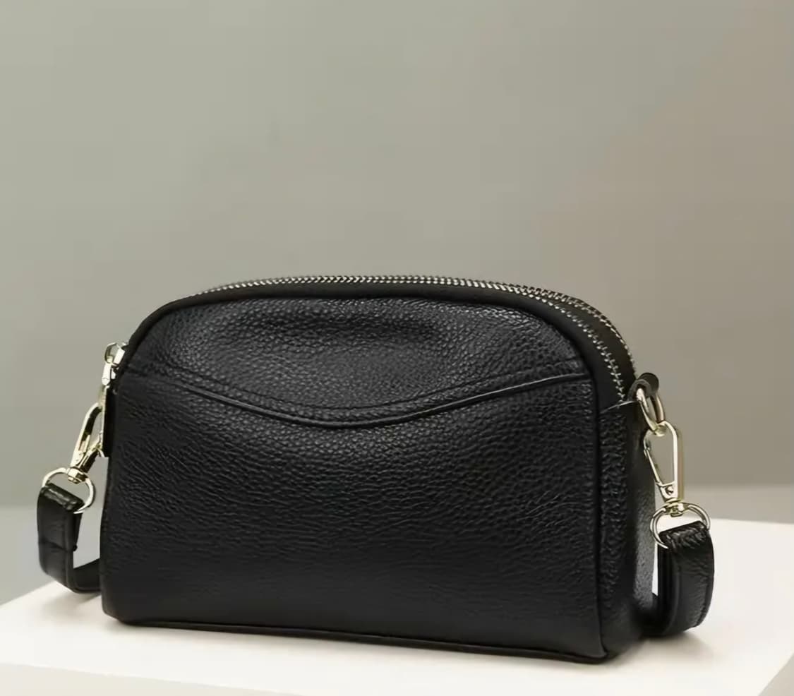 천연 탑그레인 소가죽 미니 크로스백 (이중수납/가벼움)가죽 퀄리티가 정말 상품이미지1