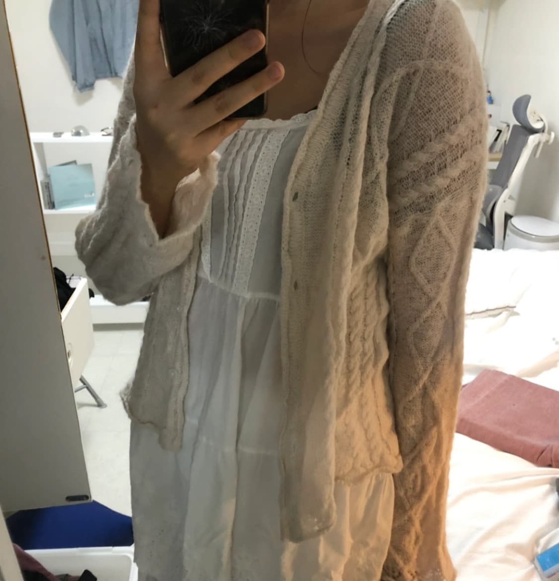 아이보리 울 가디건  상품이미지5