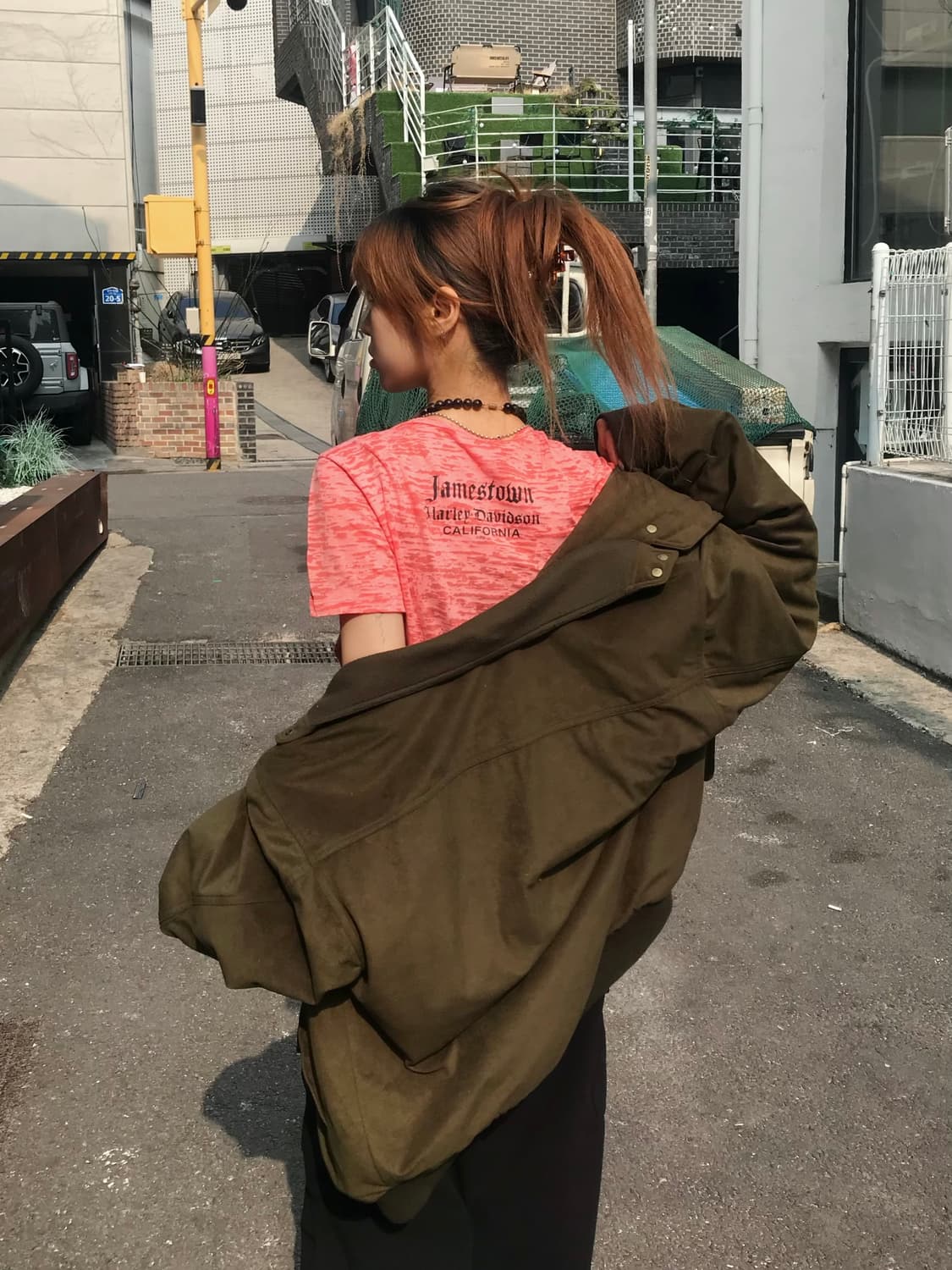 (상의 세트) 할리데이비슨 큐빅 펑크 반팔 티셔츠 + 프릴 나시 상품이미지4