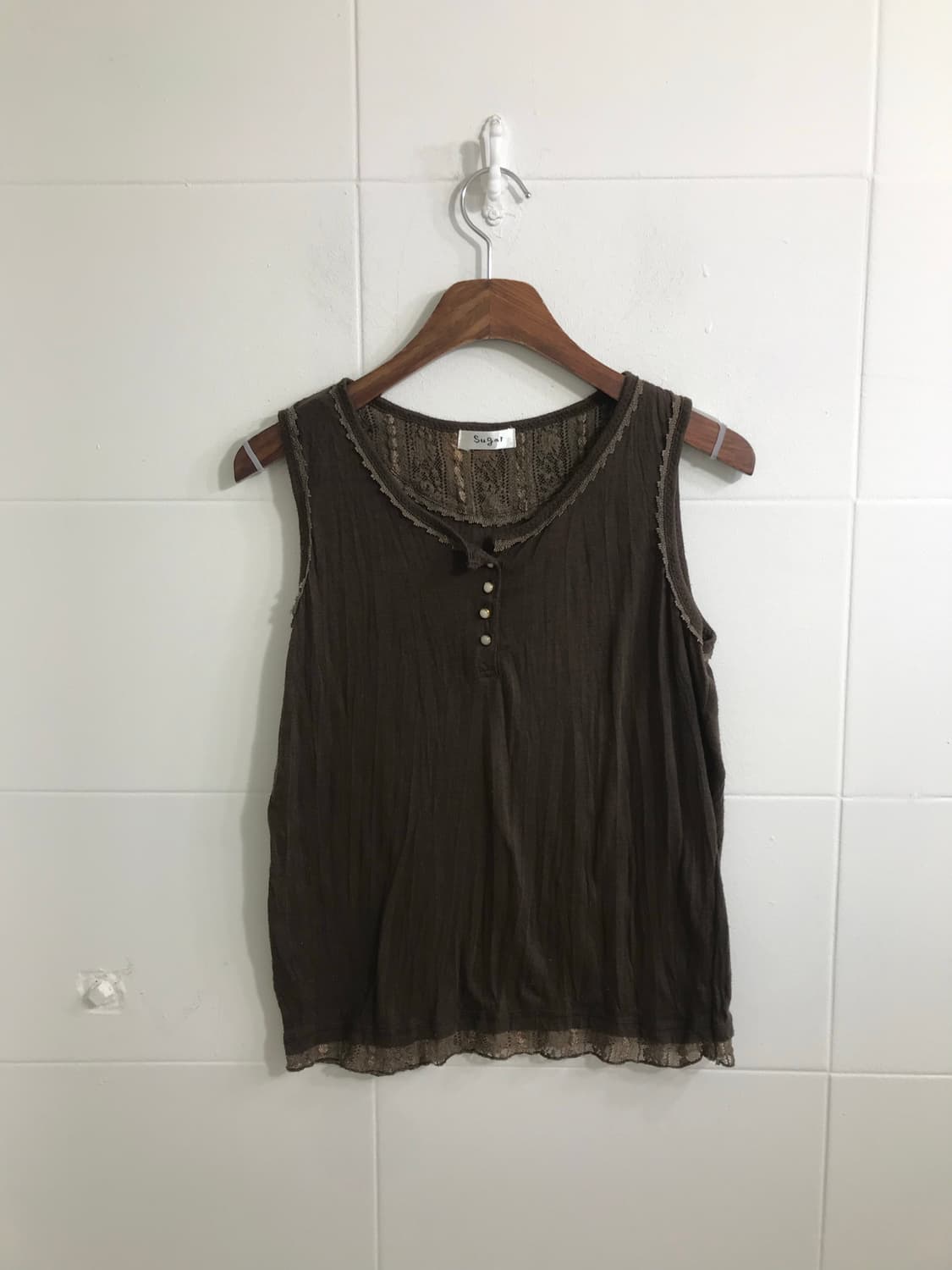 브라운 모카무스 체크 패딩 모리걸 코디세트 상품이미지7