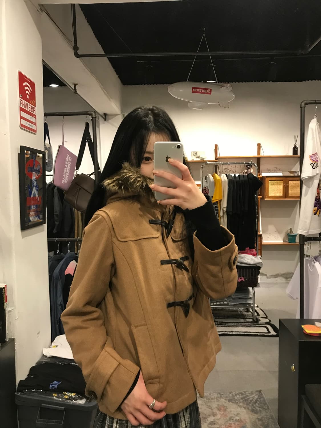 earth music&ecology Fur Duffle Coat 상품이미지3