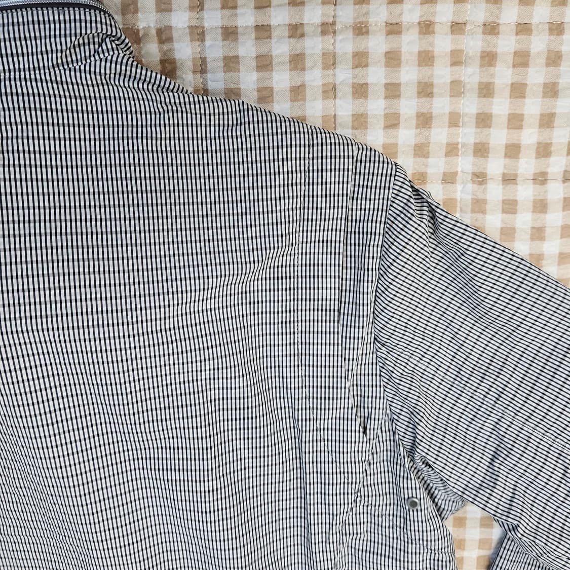 울시 깅엄체크 스윙 얇은 자켓 남자100 상품이미지10