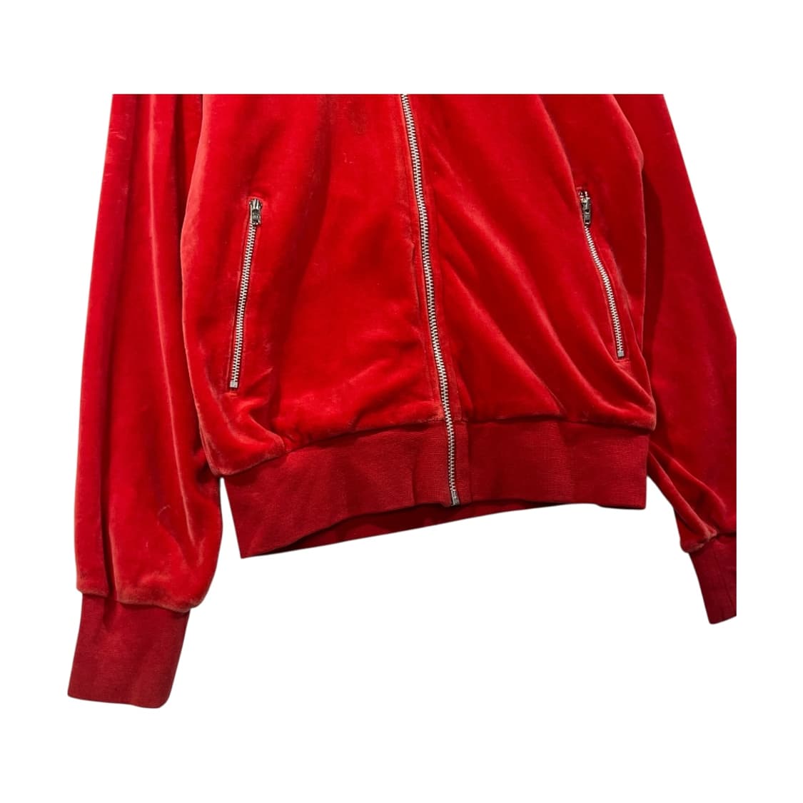 [Adidas] 00s 아디다스 벨벳 트레포일 로고 집업자켓 상품이미지4