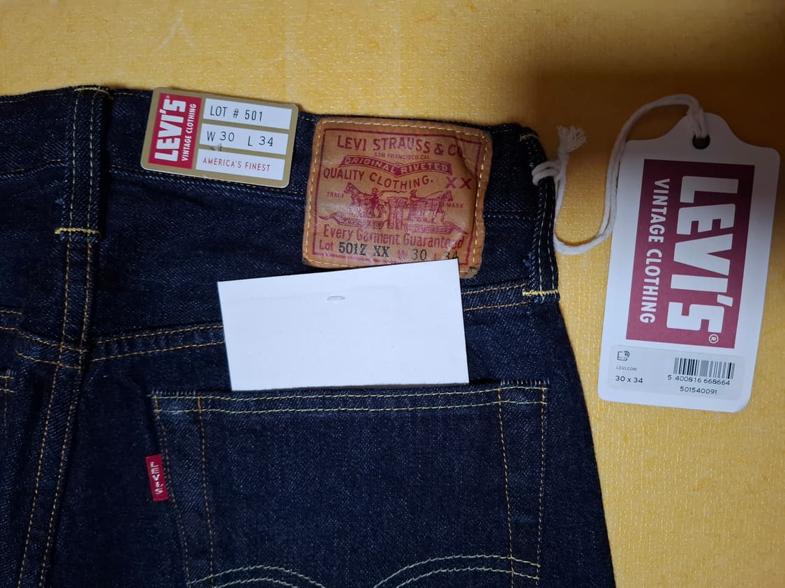 리바이스 LVC 54501 W30/L34 린스드 새상품 상품이미지1