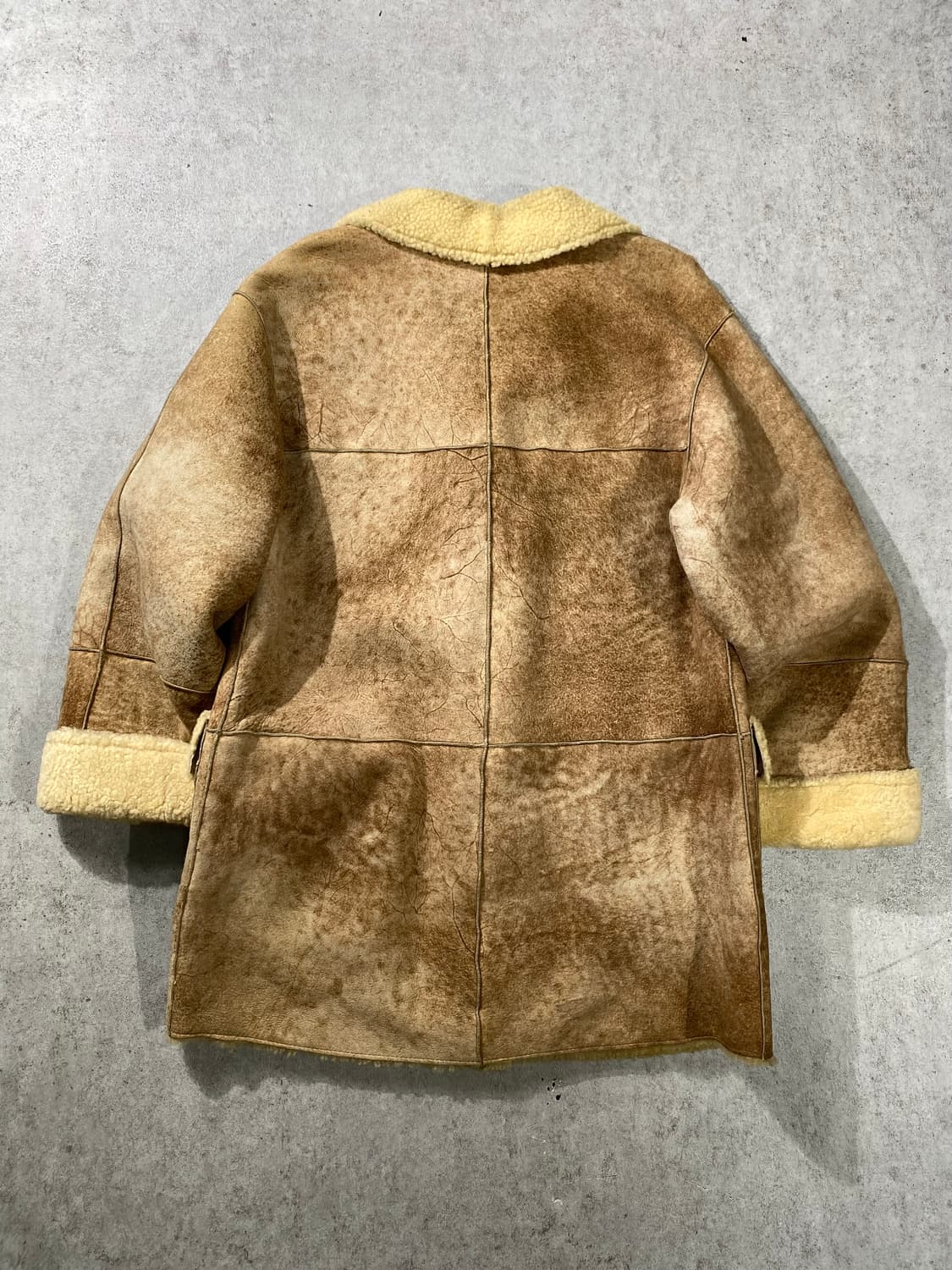 [M] 90s PEPE 이태리메이드 양가죽 시어링 레더코트 상품이미지6