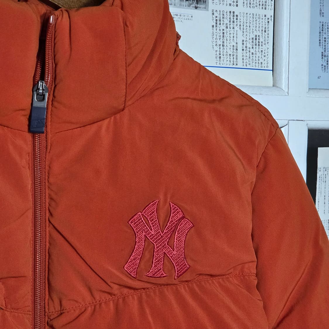 MLB 뉴욕양키스 오렌지 덕다운 패딩 상품이미지3