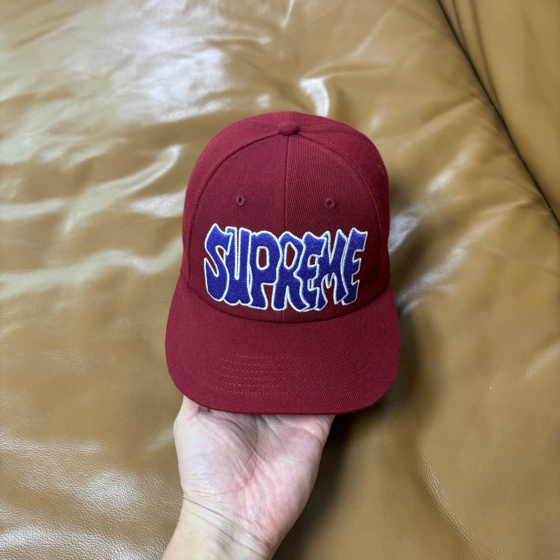 Supreme 슈프림 워시드 버건디 6패널 볼캡 모자 (Burgundy) 상품이미지2