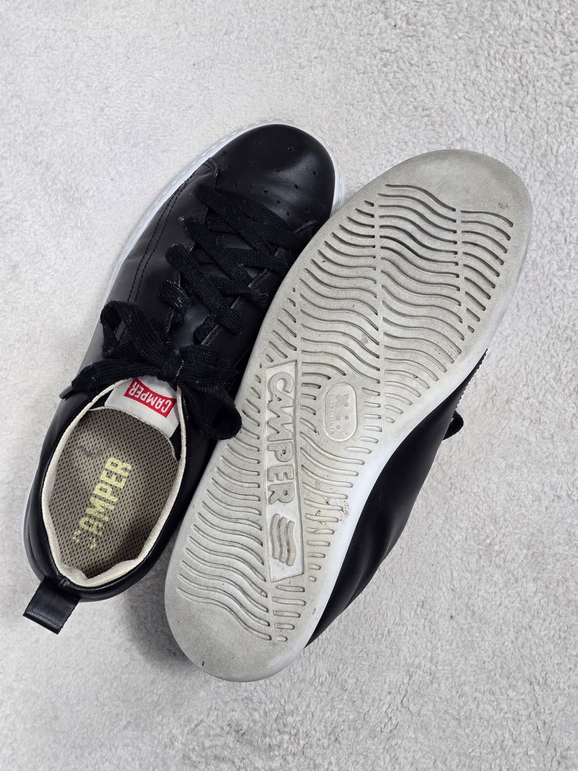 Camper 캠퍼 블랙 레더 스니커즈 41사이즈 상품이미지5