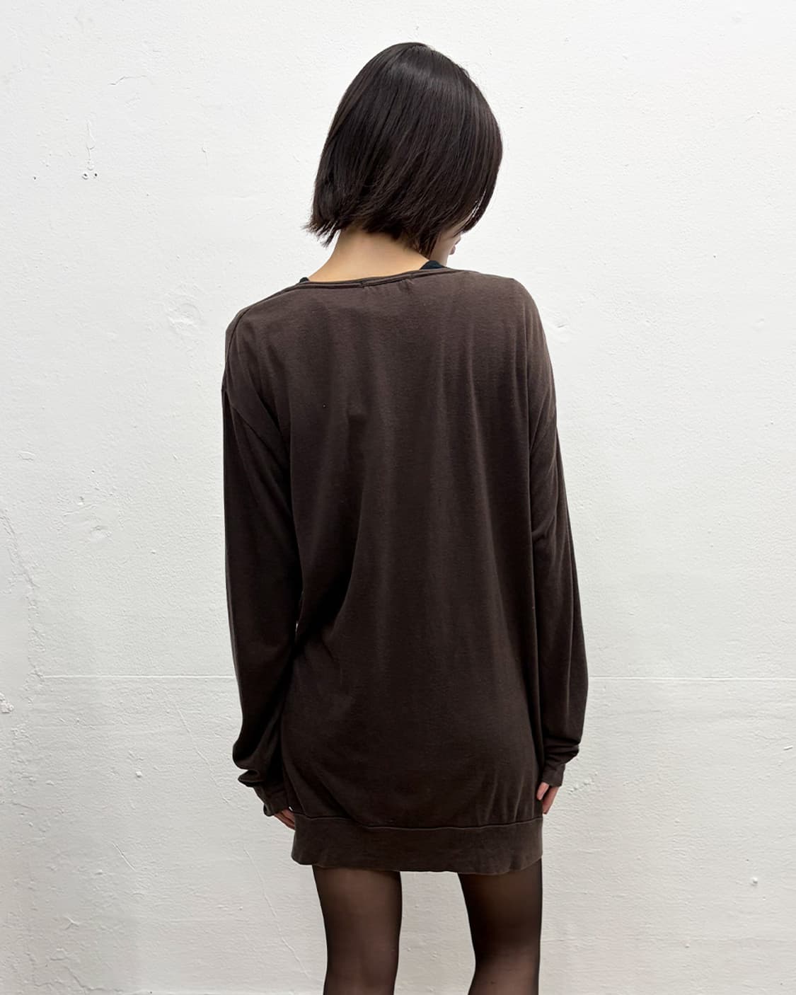 고므 개더 디테일 롱 가디건 상품이미지2