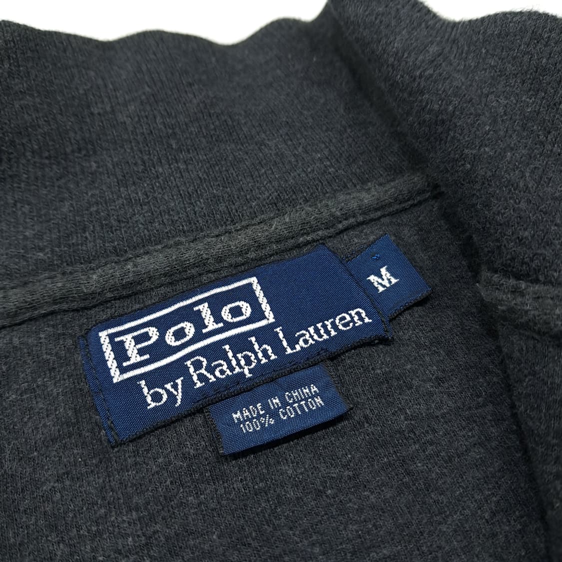CL274 M 폴로 00s 가죽풀러 차콜그레이 하프집업 니트 스웨터 상품이미지3