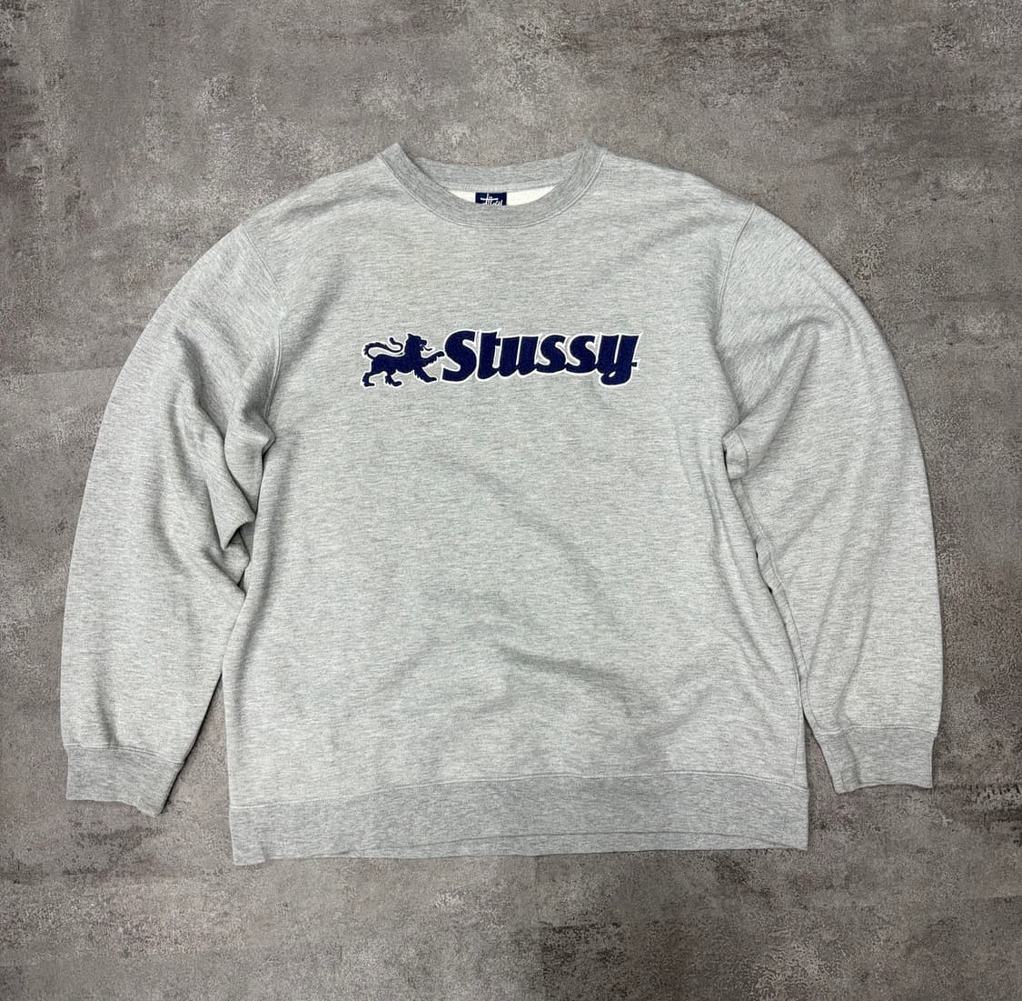 90s 스투시 Stussy 스펠아웃 그레이 맨투맨 티셔츠 상품이미지1