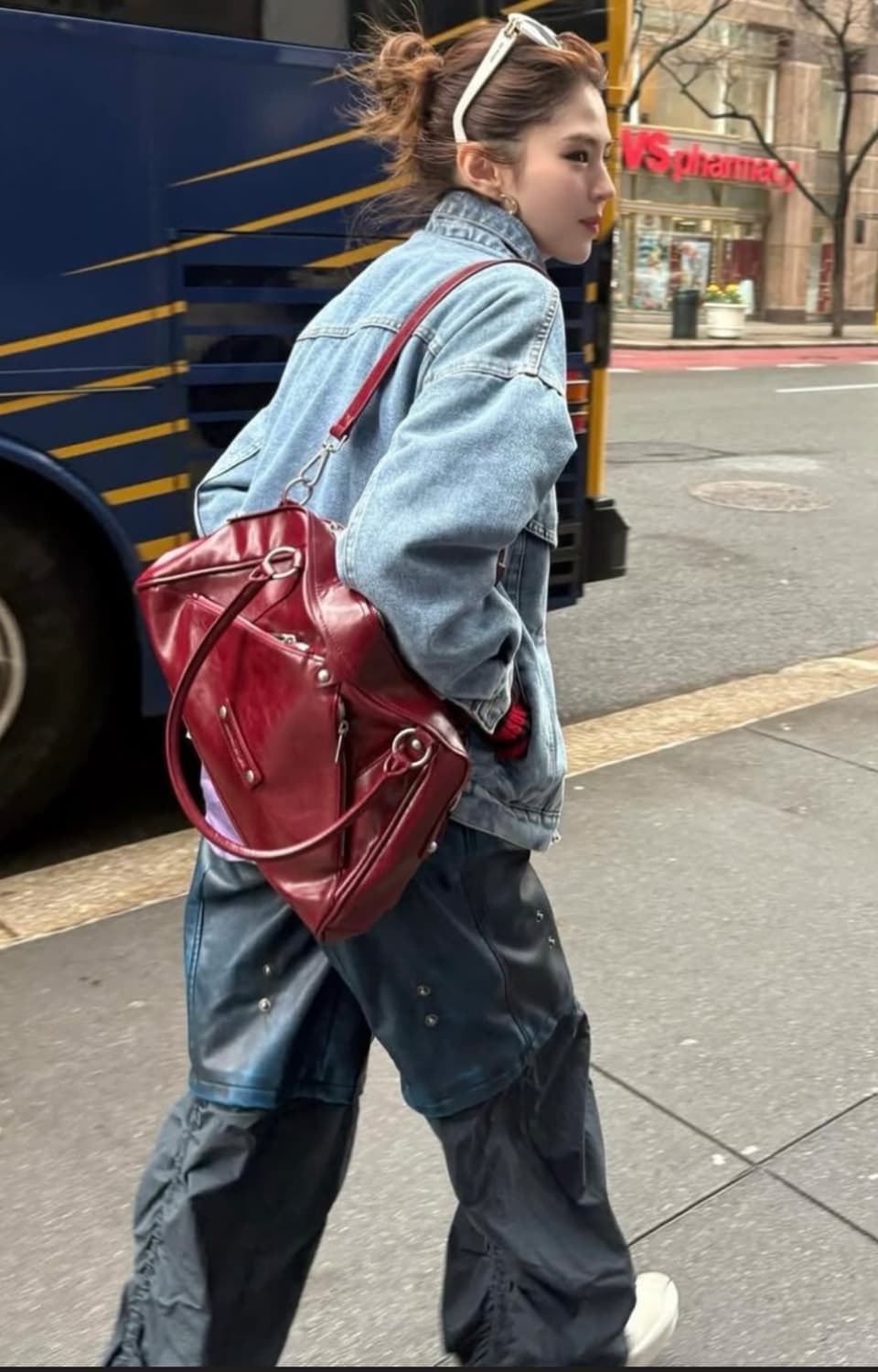 (새상품)FAUX LEATHER M.O.S BAG, BLACK 상품이미지7