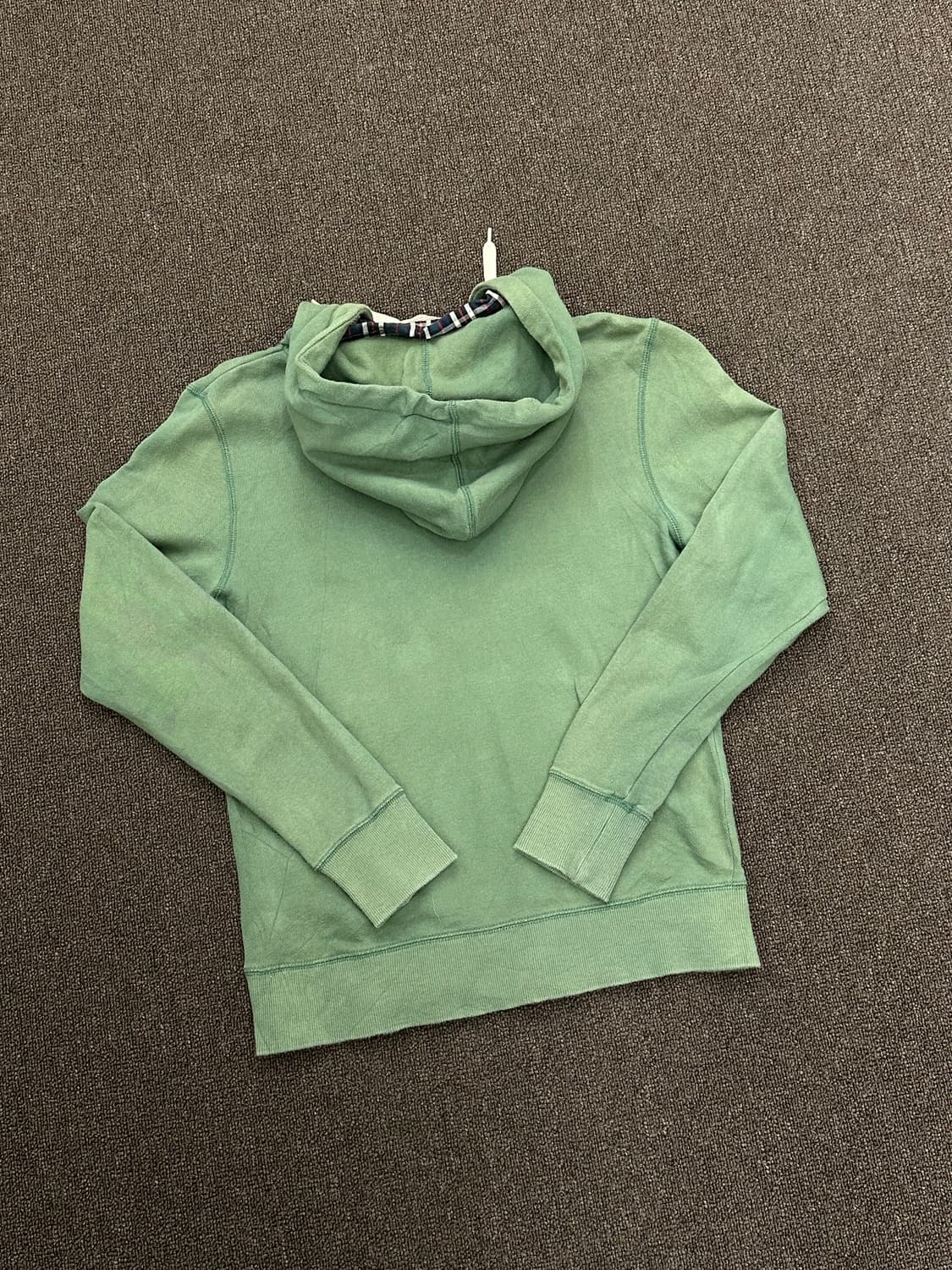 S)Back Number 빈티지 체크 셔츠 레이어드 프린팅 후디 상품이미지3