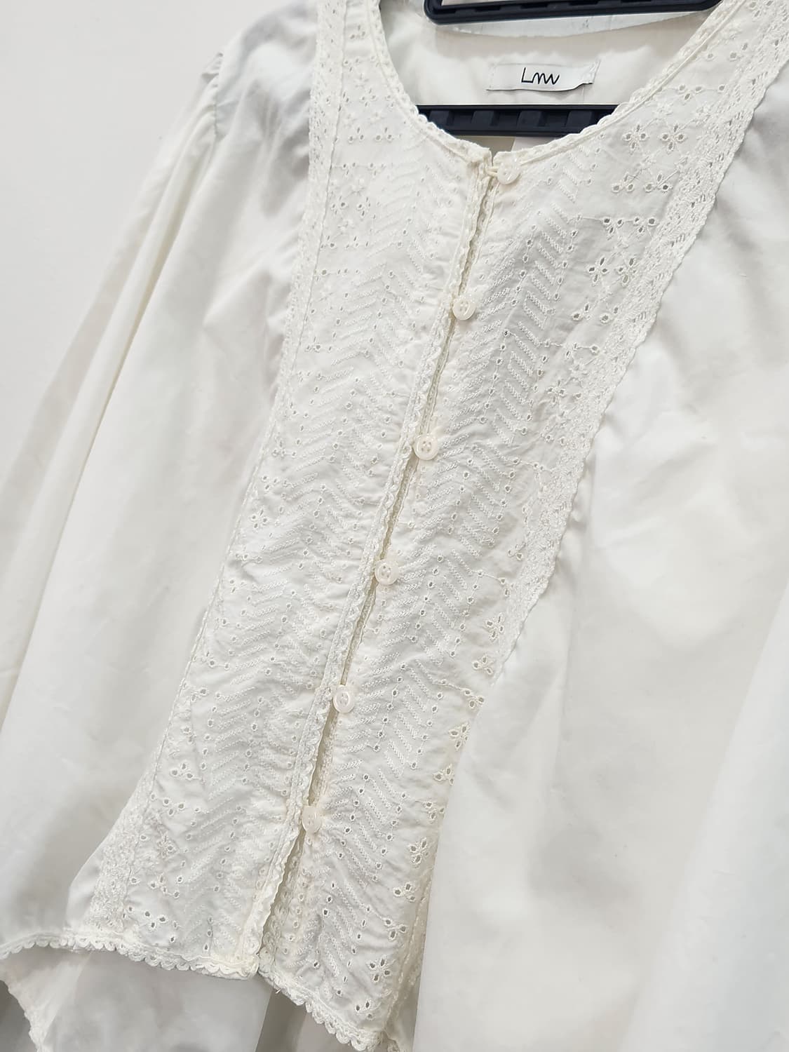 [F] Lmw 레이스 블라우스 화이트 상품이미지5