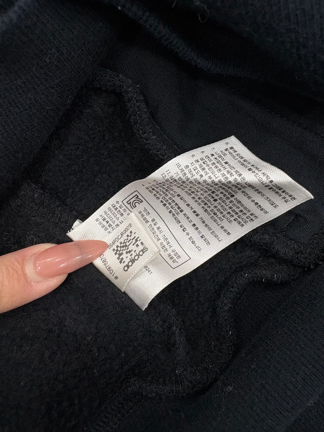 아디다스 레터링 후드집업 블랙핑크 상품이미지6