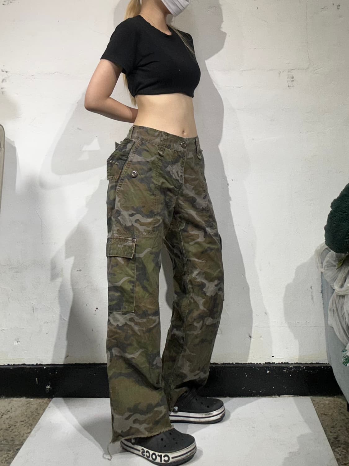 리바이스 카키 밀리터리 카모 와이드 카고 팬츠 32 상품이미지1