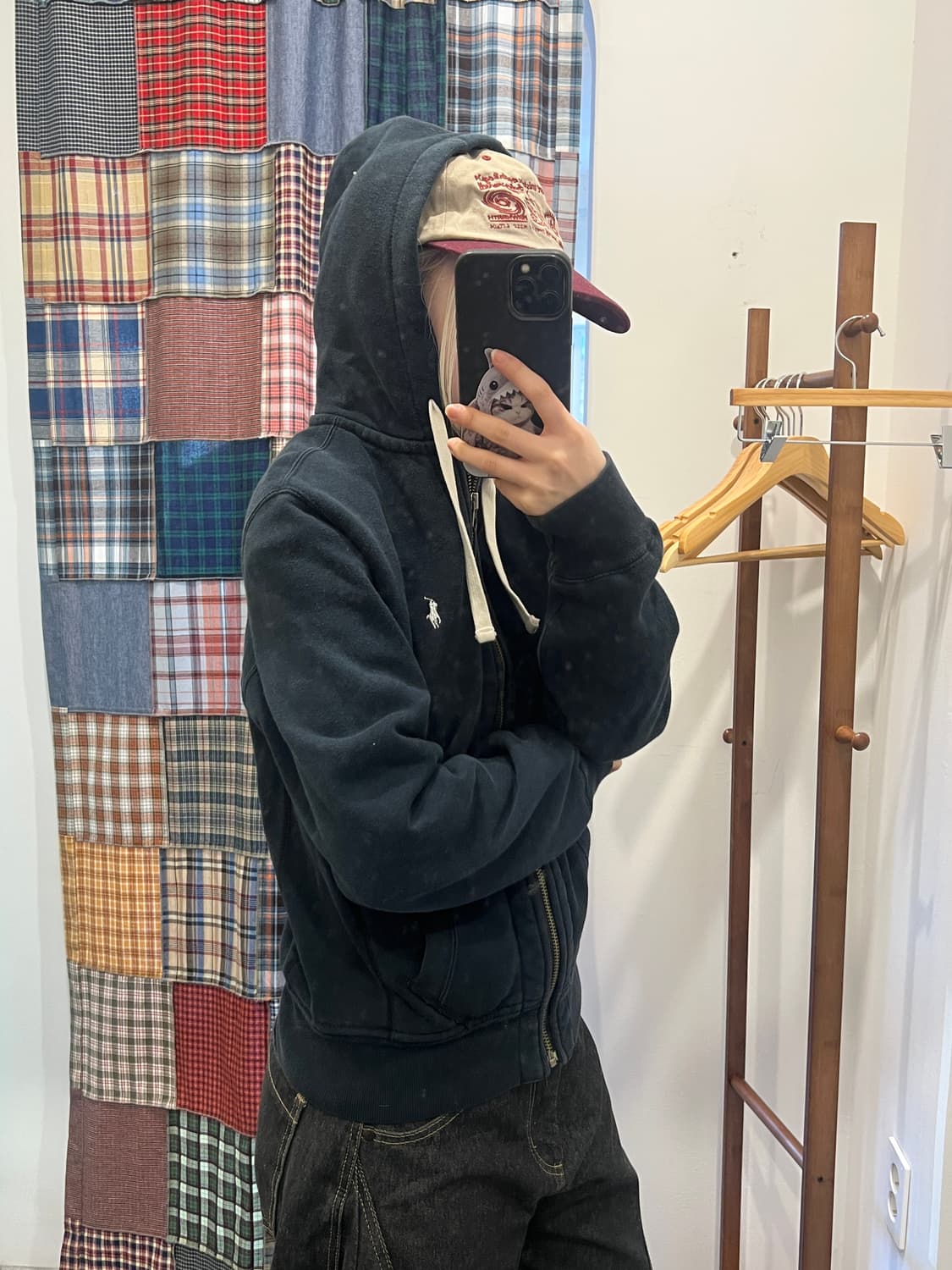 폴로 블랙 후드집업 상품이미지5