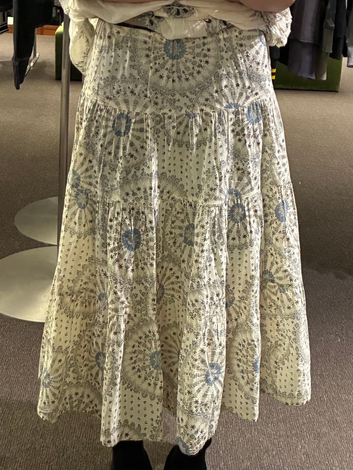 OS)Japanese vintage 여성 플로럴 에스닉 패턴 롱스커트 상품이미지1