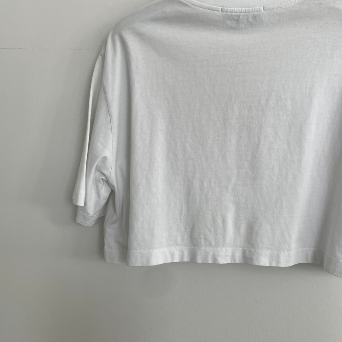 MSGM 여성 M,66 로고 화이트 크롭 반팔 티셔츠 상품이미지6