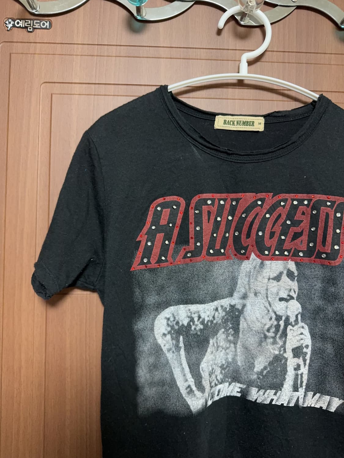 공겜여주 일본 빈티지 y2k 락 펑크 프린팅 티셔츠 벌룬 큐빅 스커트 상품이미지4