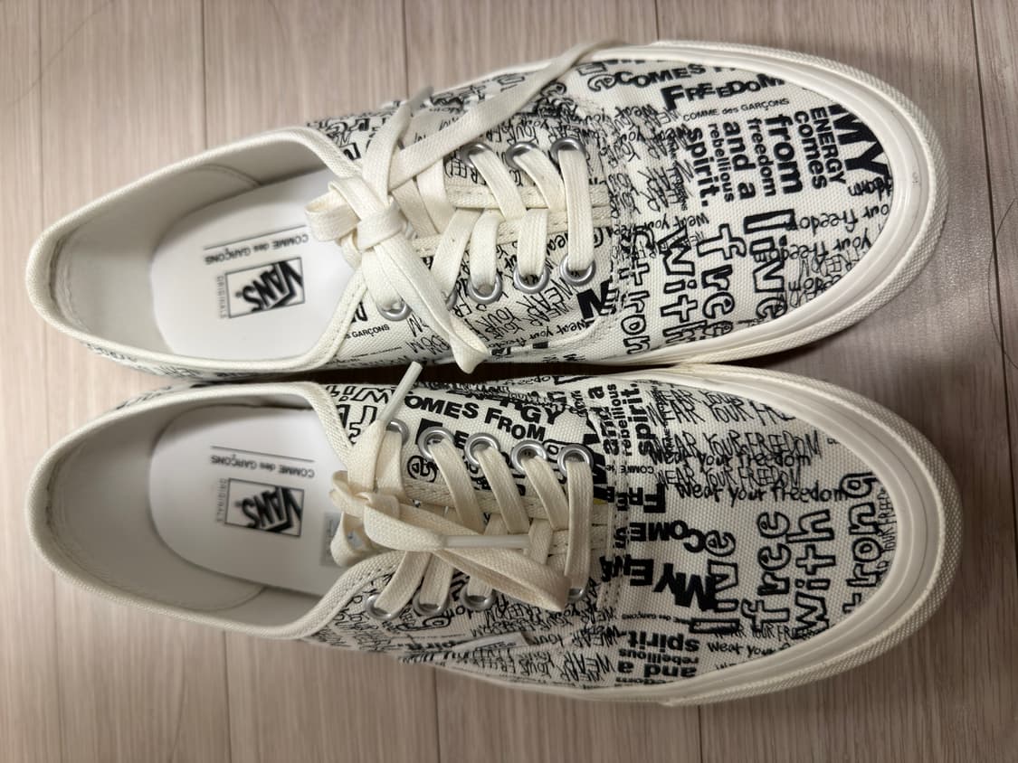 반스 볼트 x CDG OG 어센틱 LX 메세지 화이트 상품이미지1