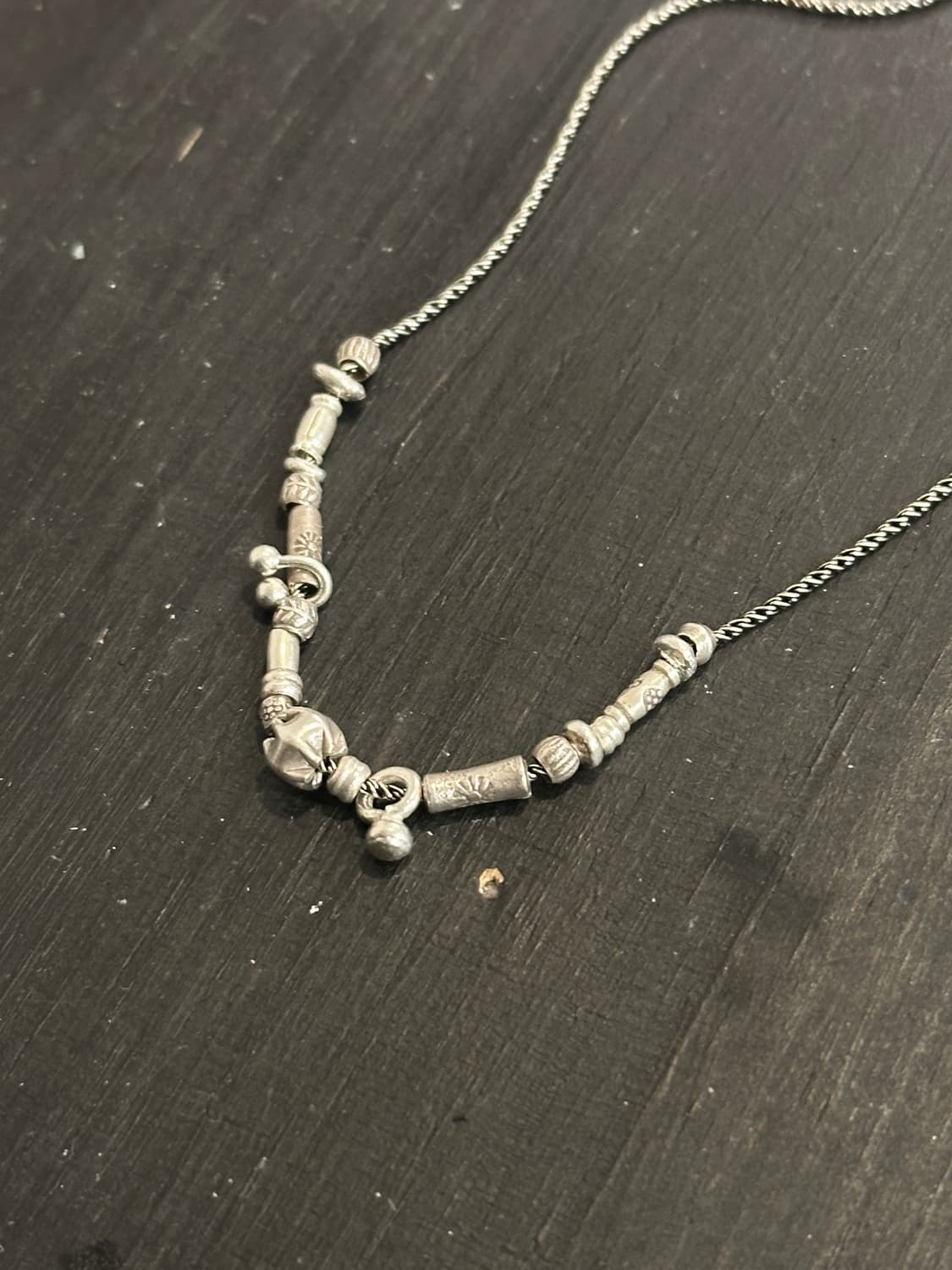 Musta karensilver mix necklace 상품이미지2